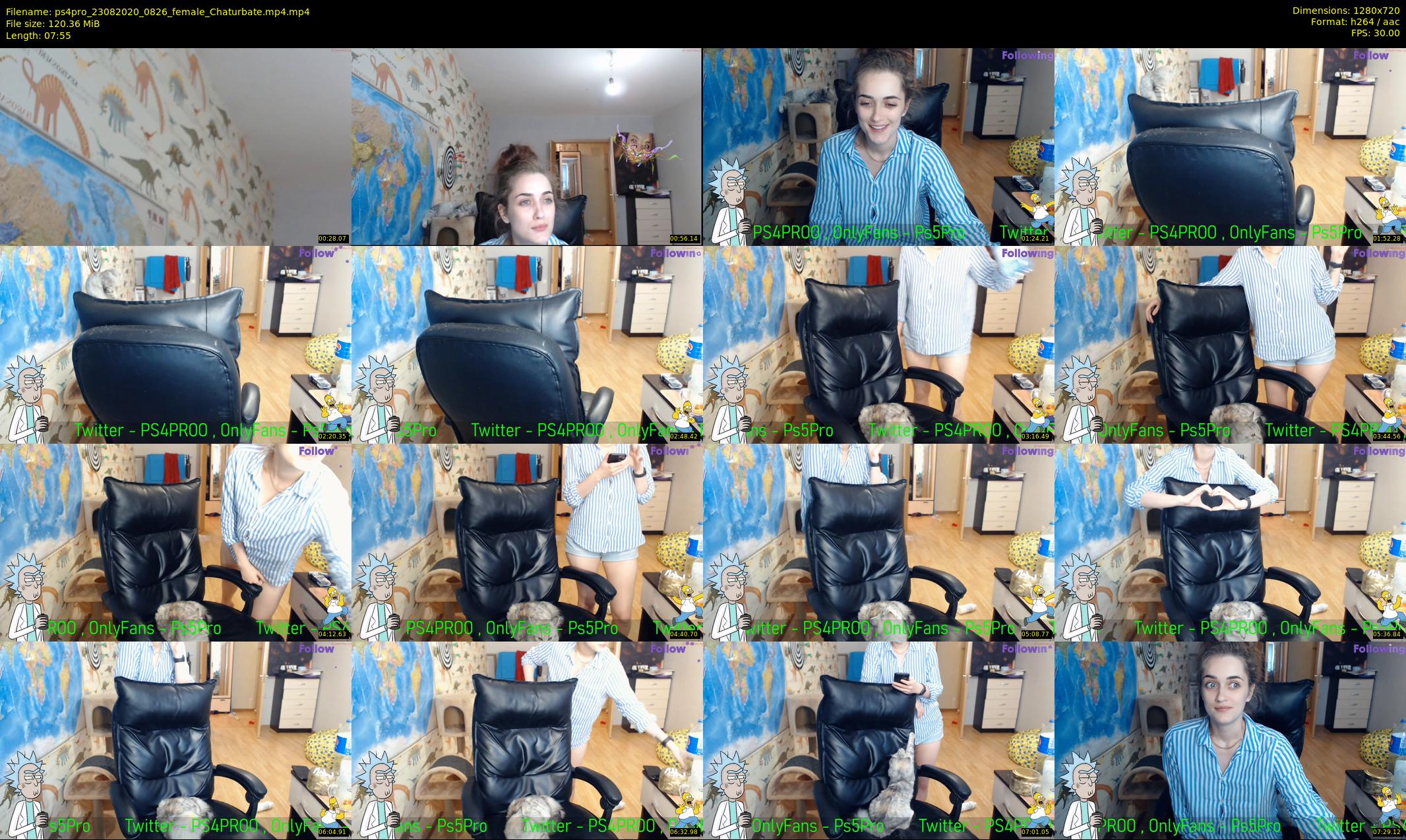 ps4pro — 8 minute Chaturbate female cam show recording, 720p, Aug 23, 2020