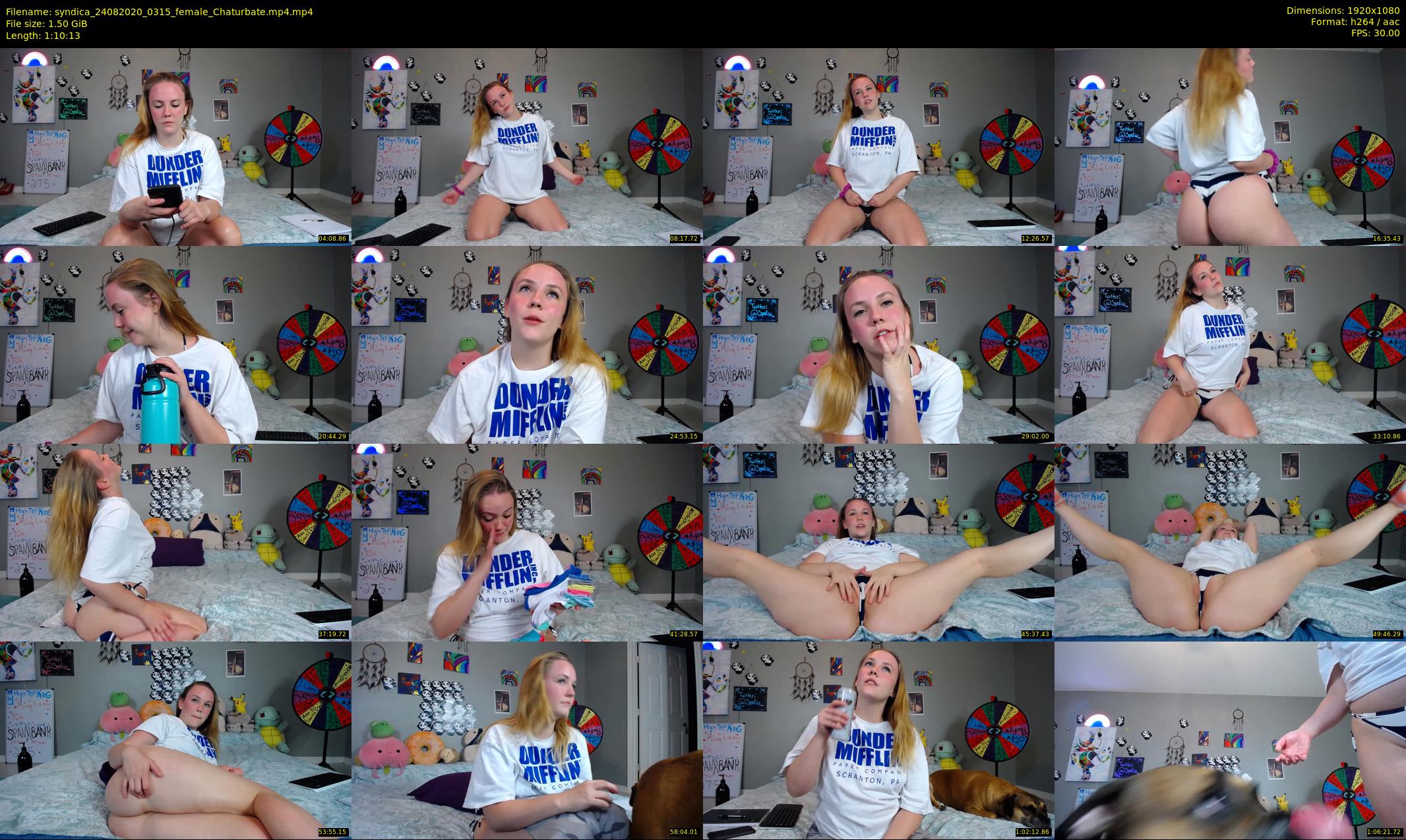 syndica — 71 minute Chaturbate female cam show recording, 1080p, Aug 24, 2020
