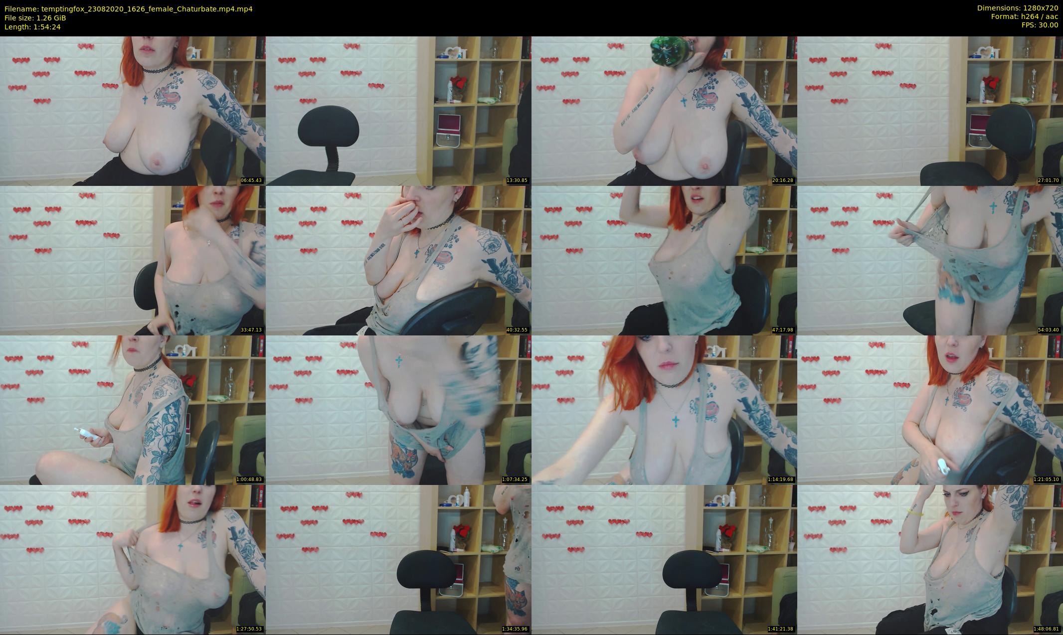 temptingfox — 115 minute Chaturbate female cam show recording, 720p, Aug 23, 2020