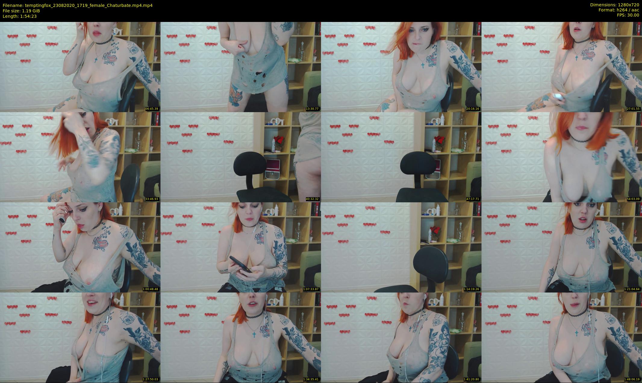 temptingfox — 115 minute Chaturbate female cam show recording, 720p, Aug 23, 2020