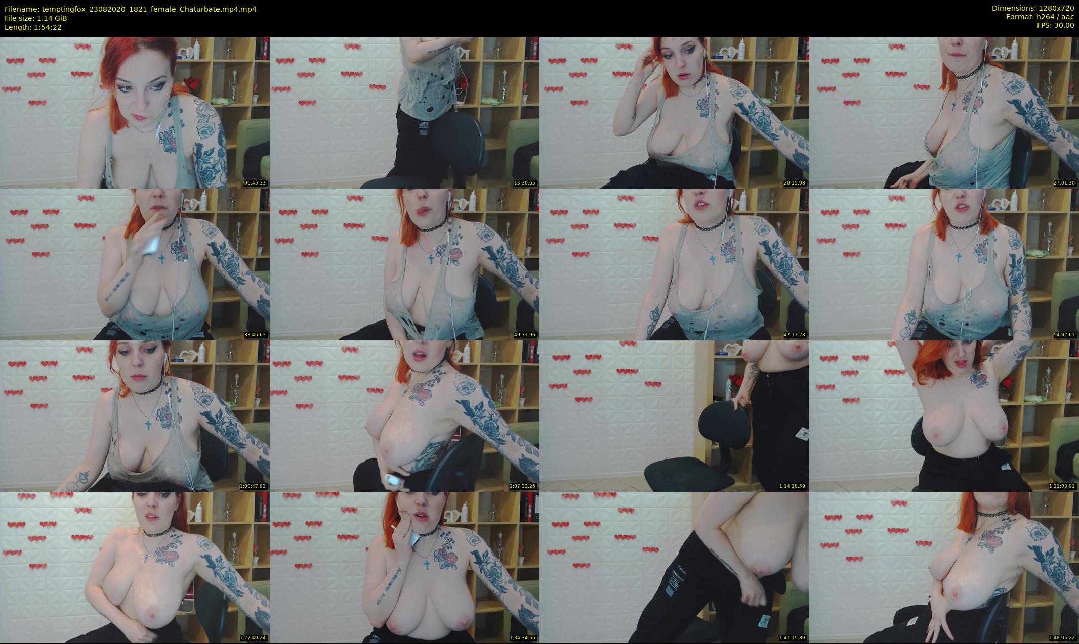 temptingfox — 115 minute Chaturbate female cam show recording, 720p, Aug 23, 2020