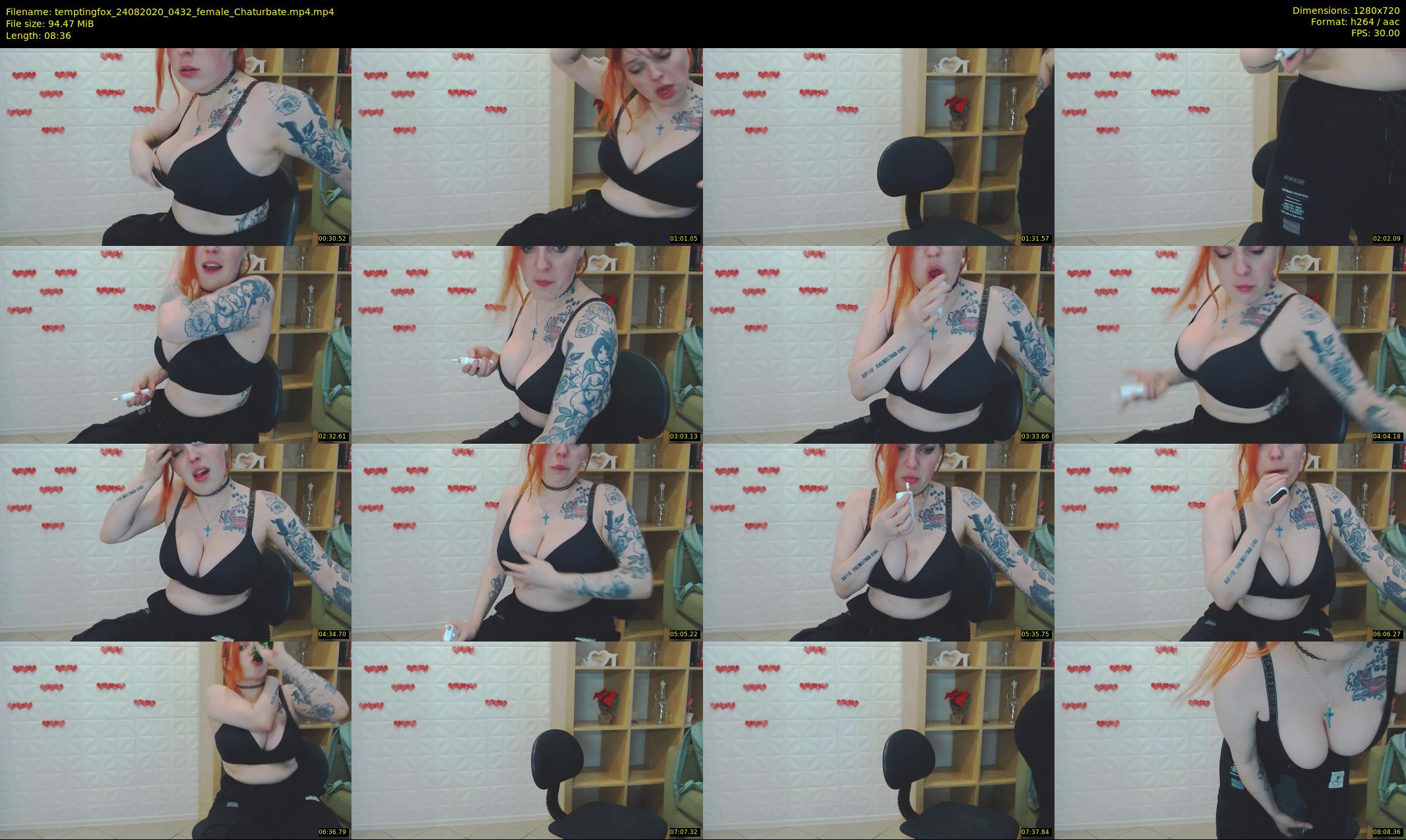 temptingfox — 9 minute Chaturbate female cam show recording, 720p, Aug 24, 2020