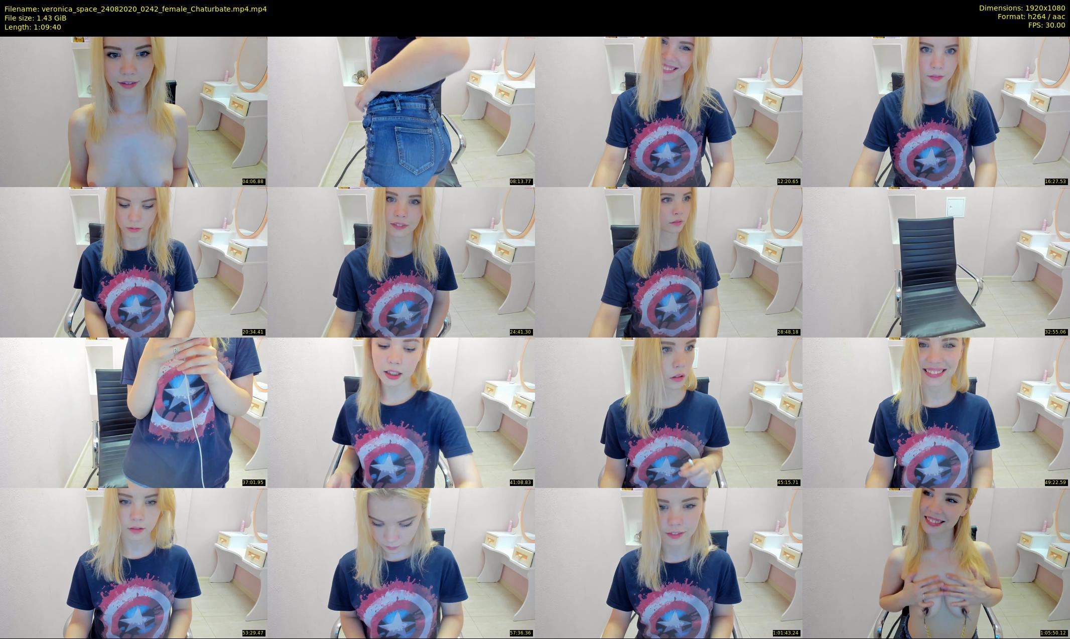 veronica_space — 70 minute Chaturbate female cam show recording, 1080p, Aug 24, 2020