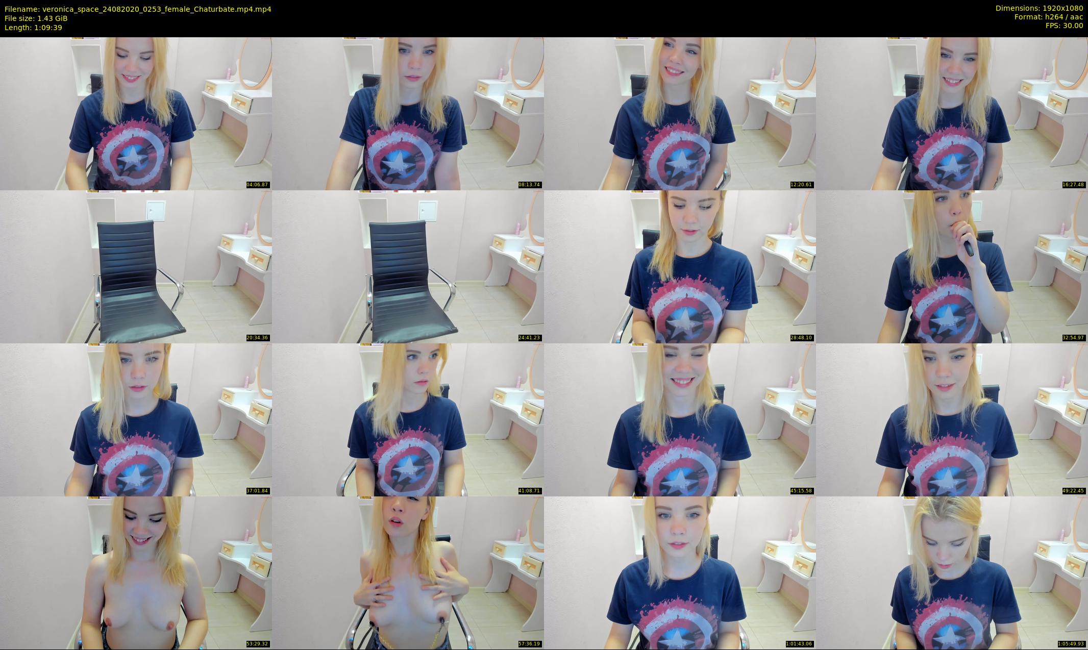 veronica_space — 70 minute Chaturbate female cam show recording, 1080p, Aug 24, 2020