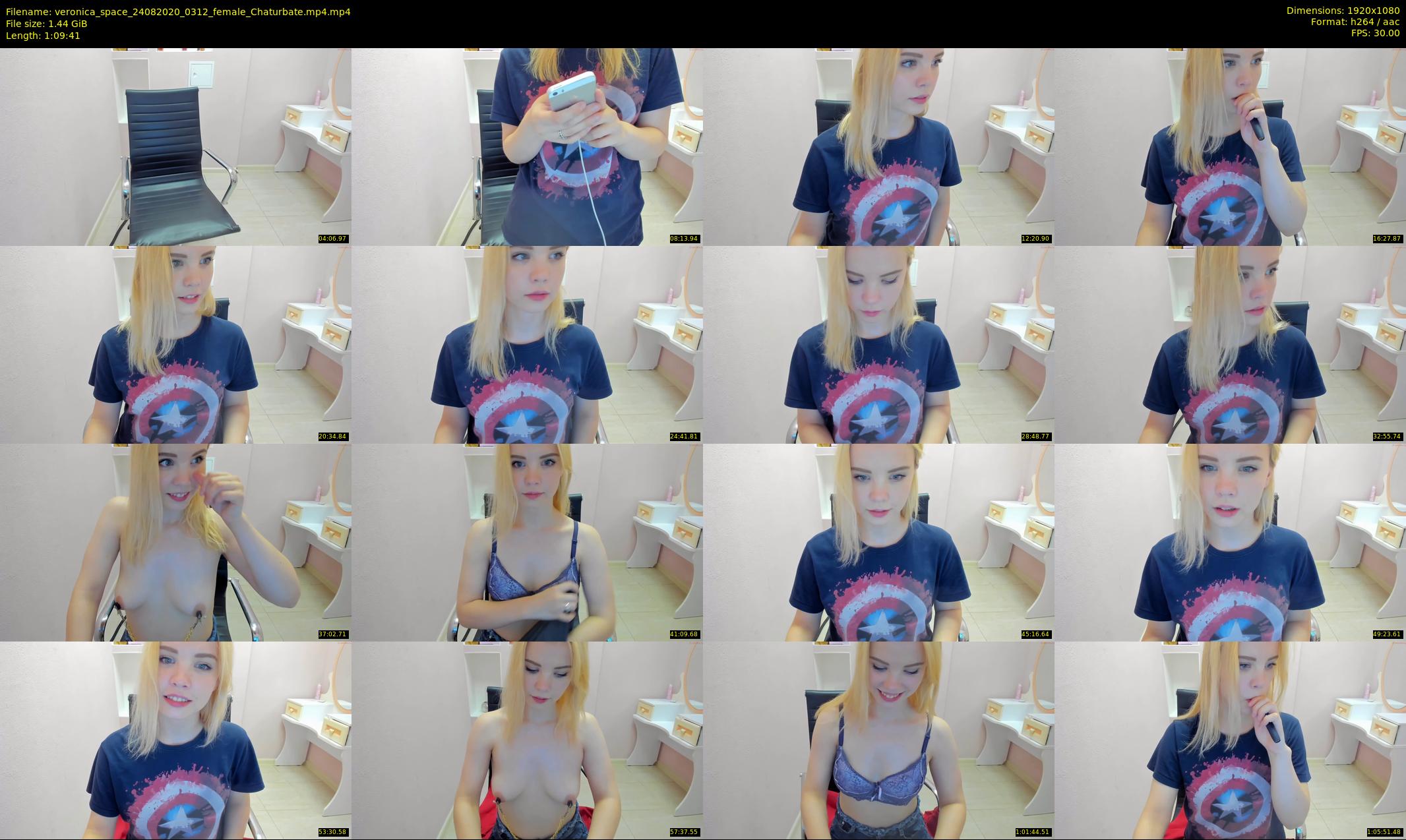 veronica_space — 70 minute Chaturbate female cam show recording, 1080p, Aug 24, 2020