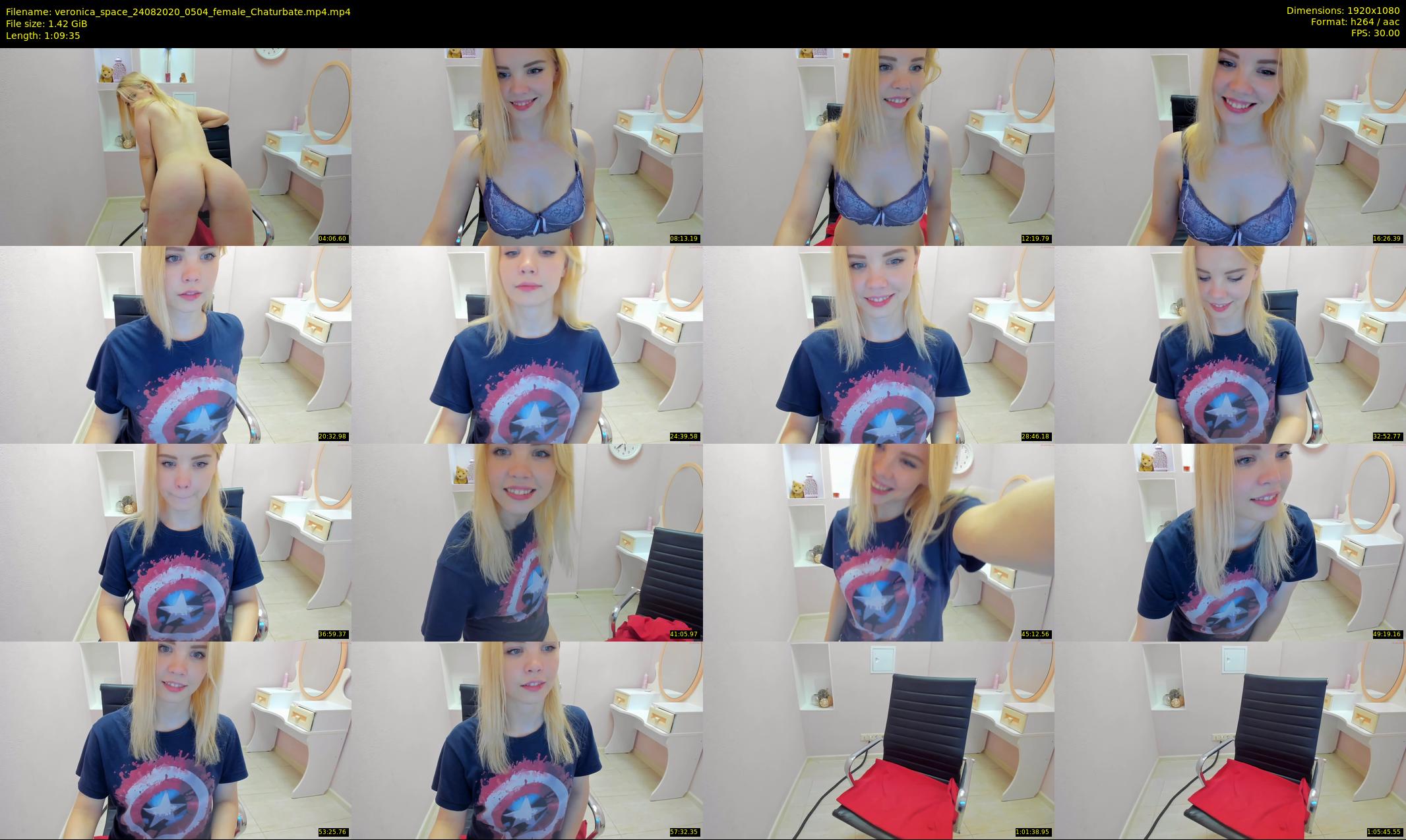 veronica_space — 70 minute Chaturbate female cam show recording, 1080p, Aug 24, 2020