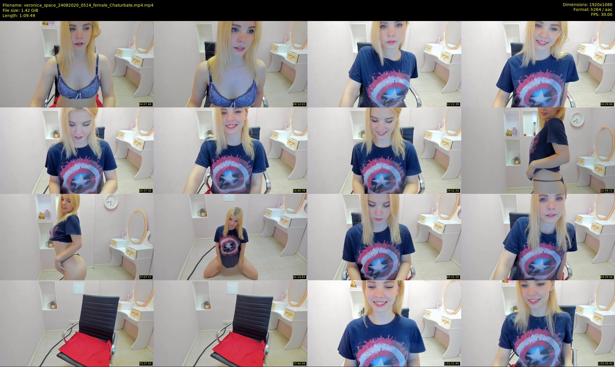 veronica_space — 70 minute Chaturbate female cam show recording, 1080p, Aug 24, 2020