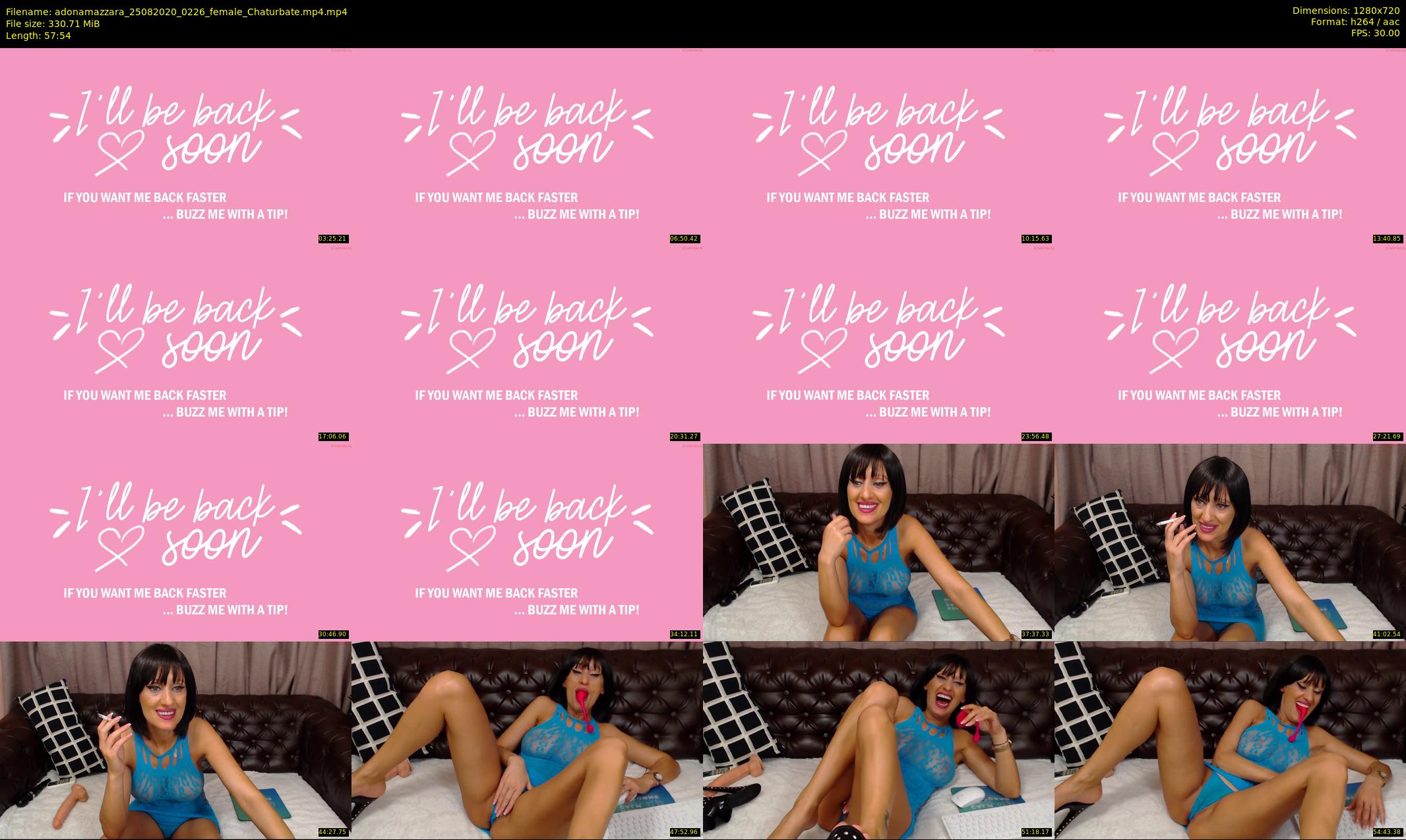 adonamazzara — 58 minute Chaturbate female cam show recording, 720p, Aug 25, 2020