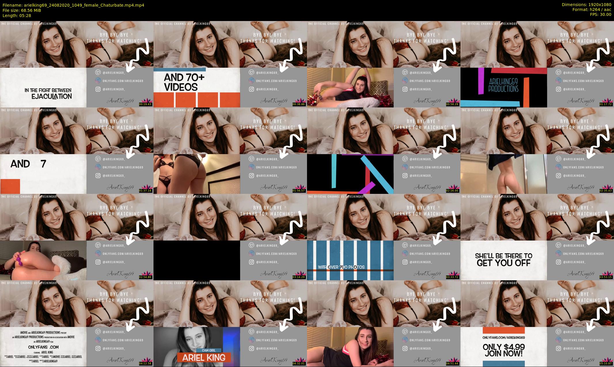 arielking69 — 6 minute Chaturbate female cam show recording, 1080p, Aug 24, 2020