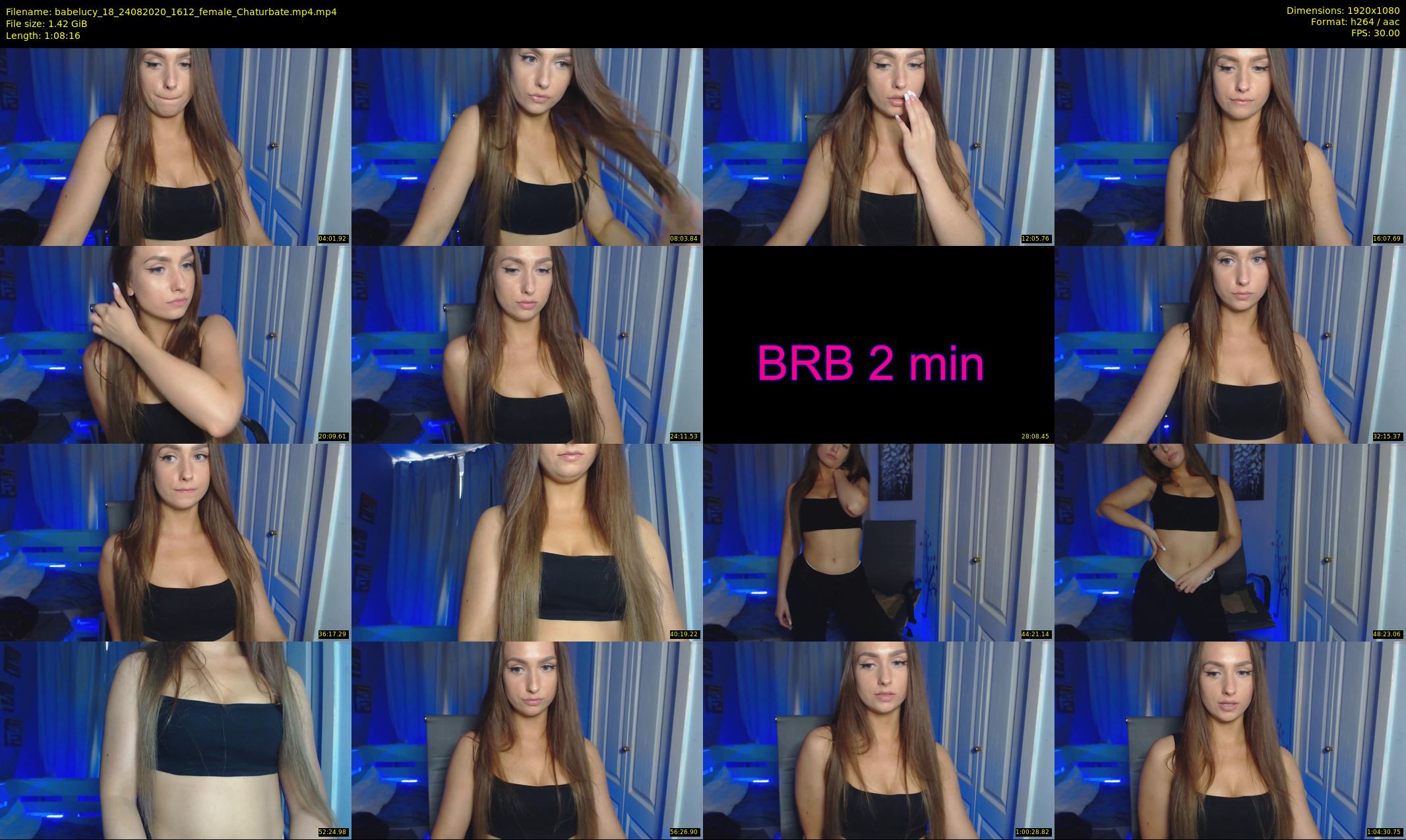 babelucy_18 — 69 minute Chaturbate female cam show recording, 1080p, Aug 24, 2020