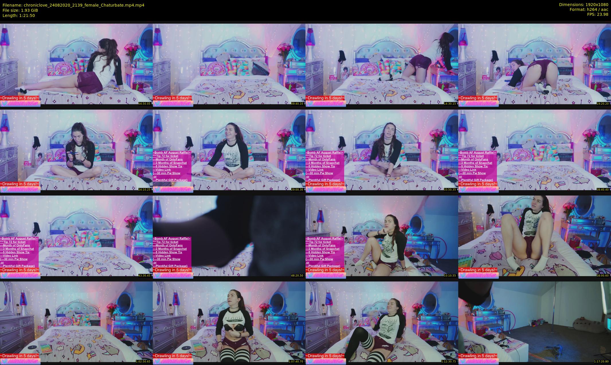chroniclove — 82 minute Chaturbate female cam show recording, 1080p, Aug 24, 2020