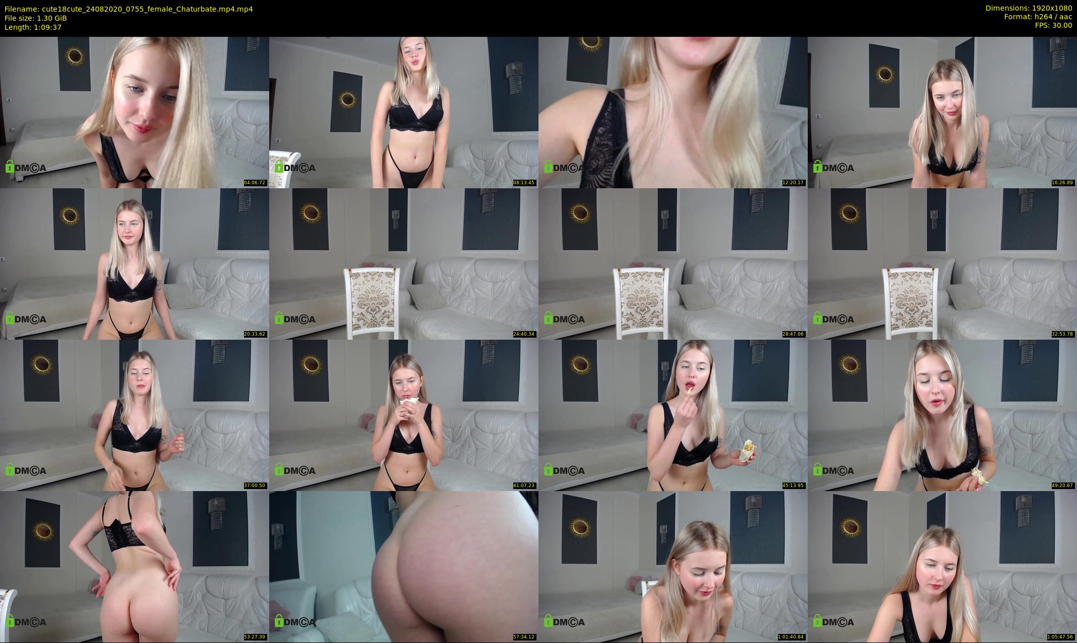 cute18cute — 70 minute Chaturbate female cam show recording, 1080p, Aug 24, 2020