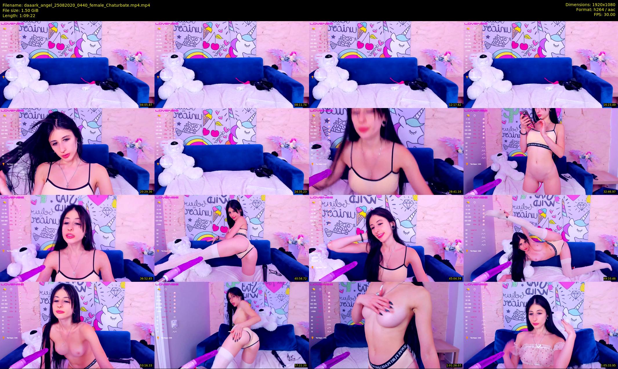 daaark_angel — 70 minute Chaturbate female cam show recording, 1080p, Aug 25, 2020