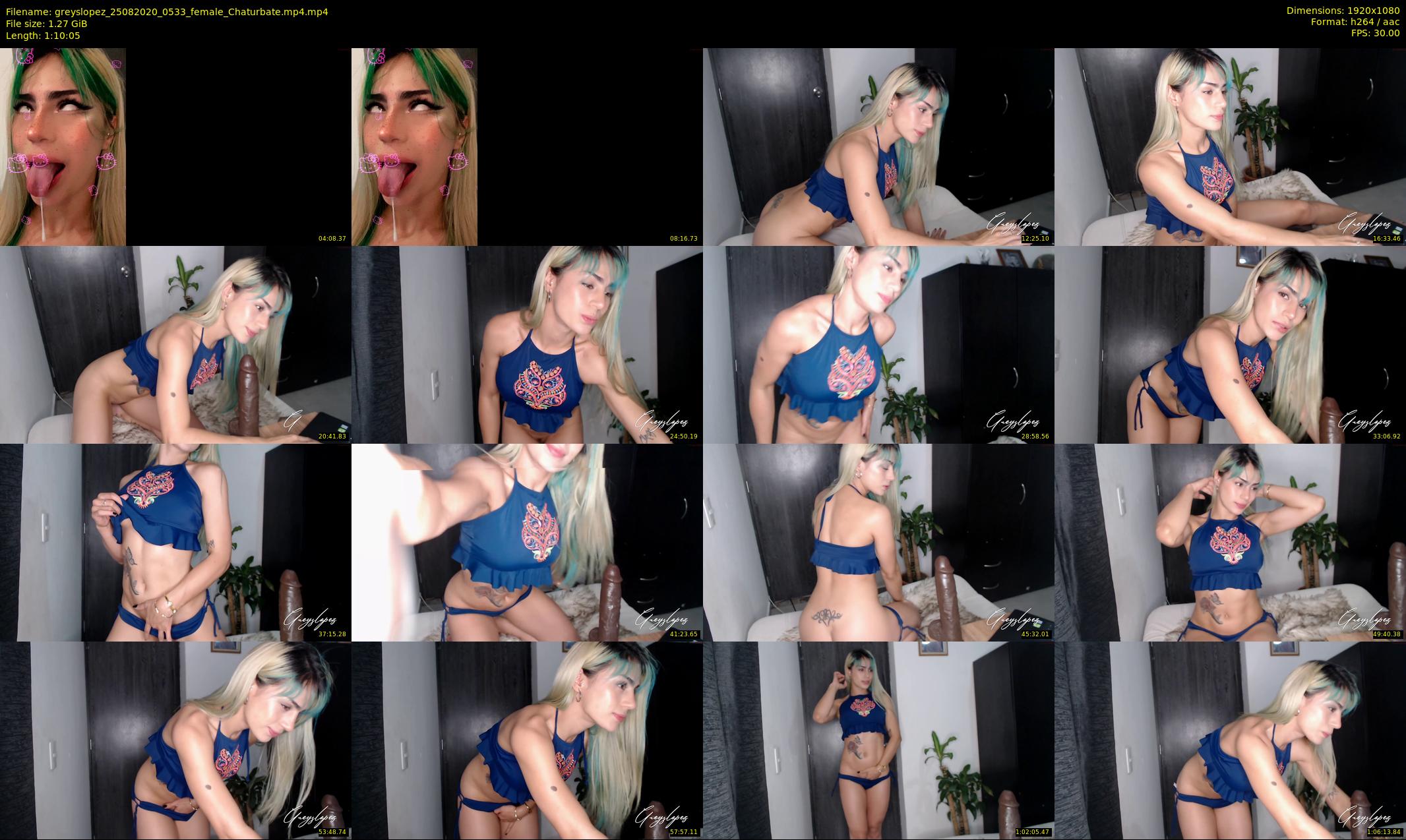 greyslopez — 71 minute Chaturbate female cam show recording, 1080p, Aug 25, 2020