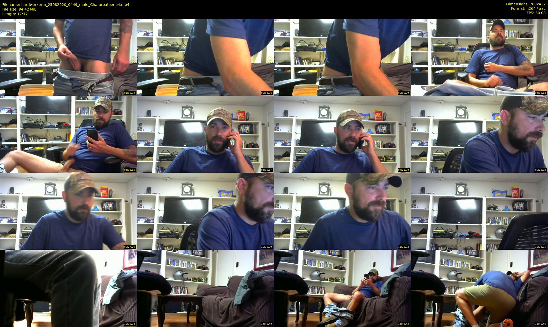 hardworkertn — 18 minute Chaturbate male cam show recording, 360p, Aug 25, 2020