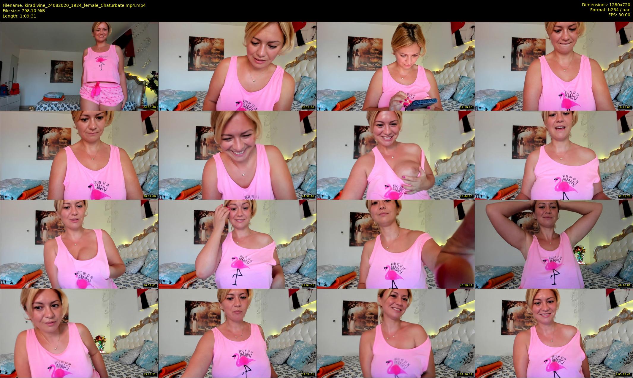 kiradivine — 70 minute Chaturbate female cam show recording, 720p, Aug 24, 2020