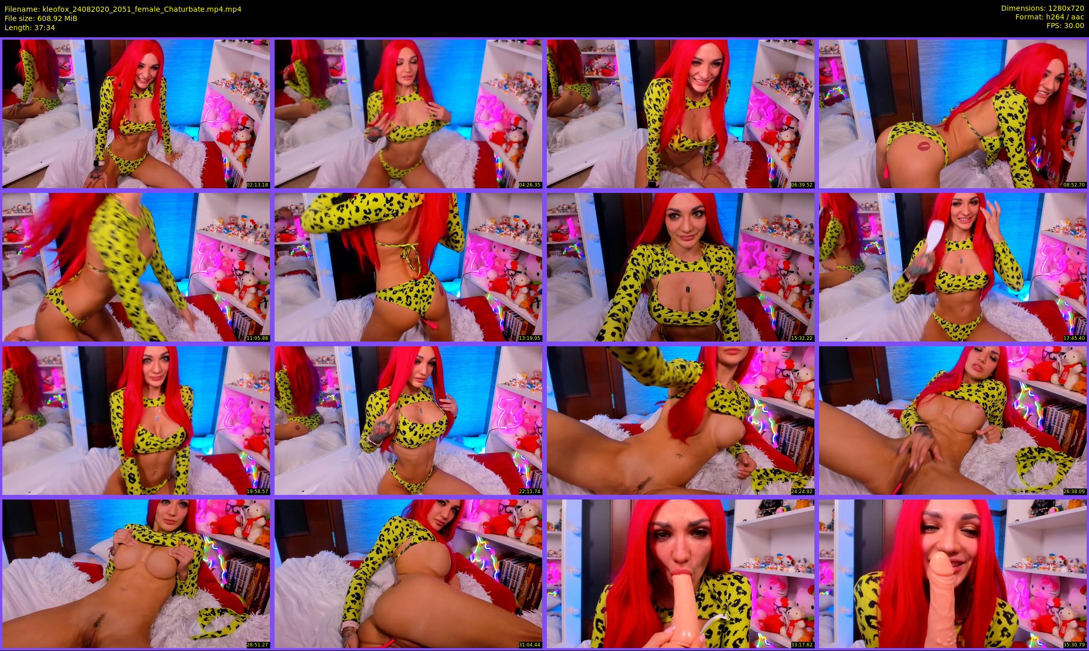 kleofox — 38 minute Chaturbate female cam show recording, 720p, Aug 24, 2020