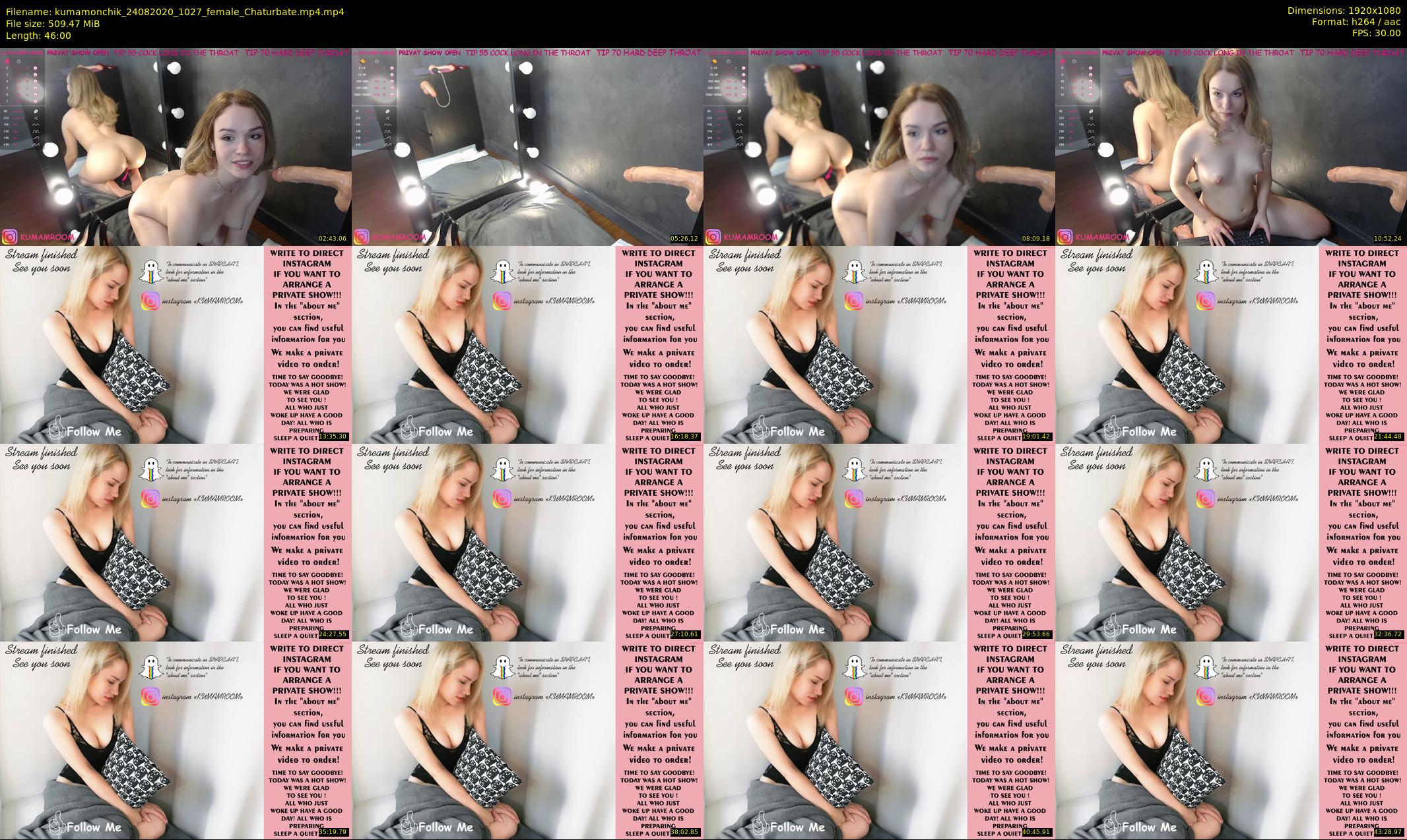 kumamonchik — 46 minute Chaturbate couple cam show recording, 1080p, Aug 24, 2020
