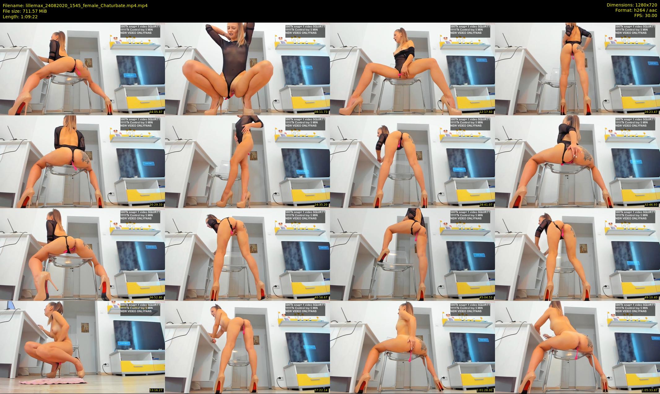 lillemax — 70 minute Chaturbate female cam show recording, 720p, Aug 24, 2020