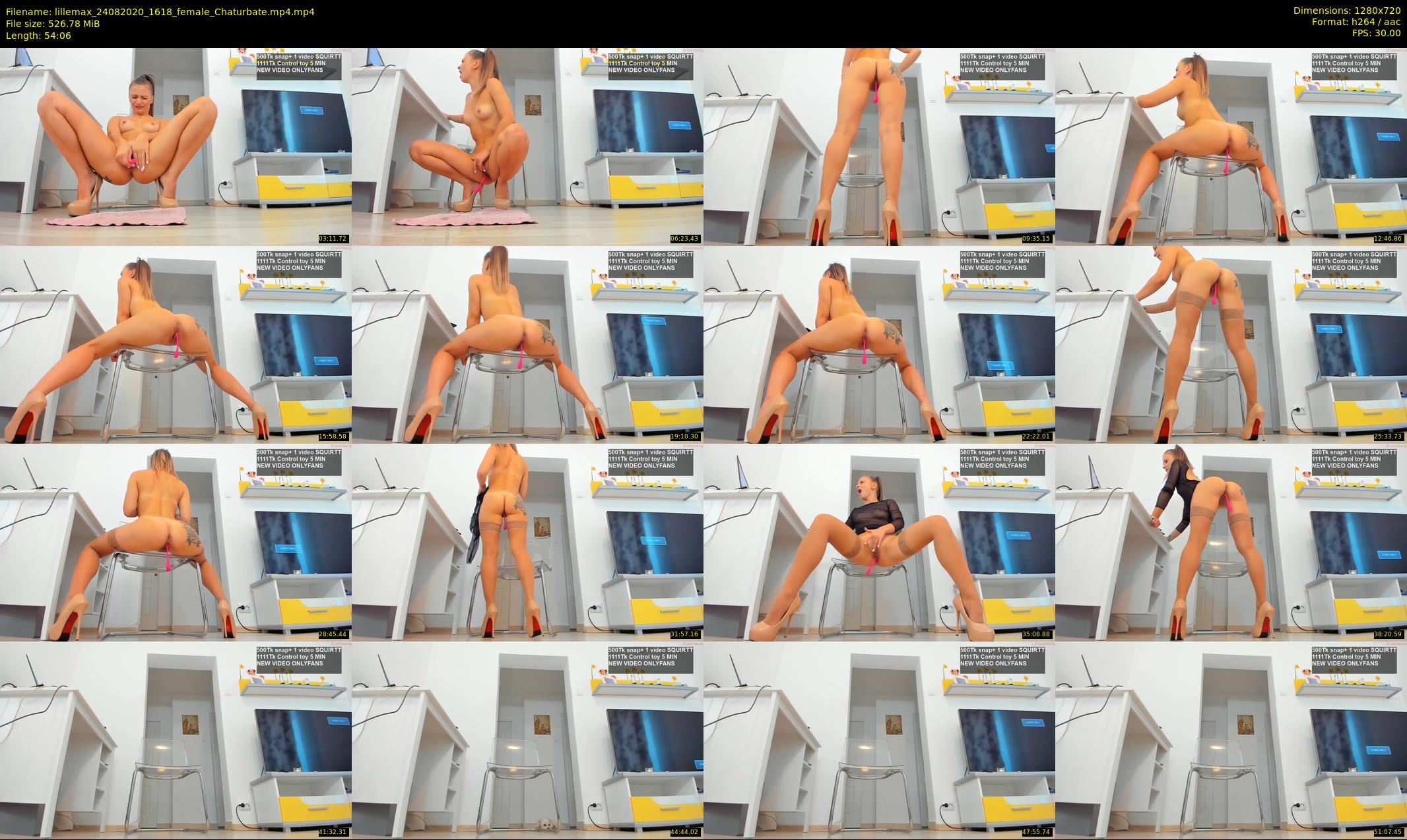 lillemax — 55 minute Chaturbate female cam show recording, 720p, Aug 24, 2020