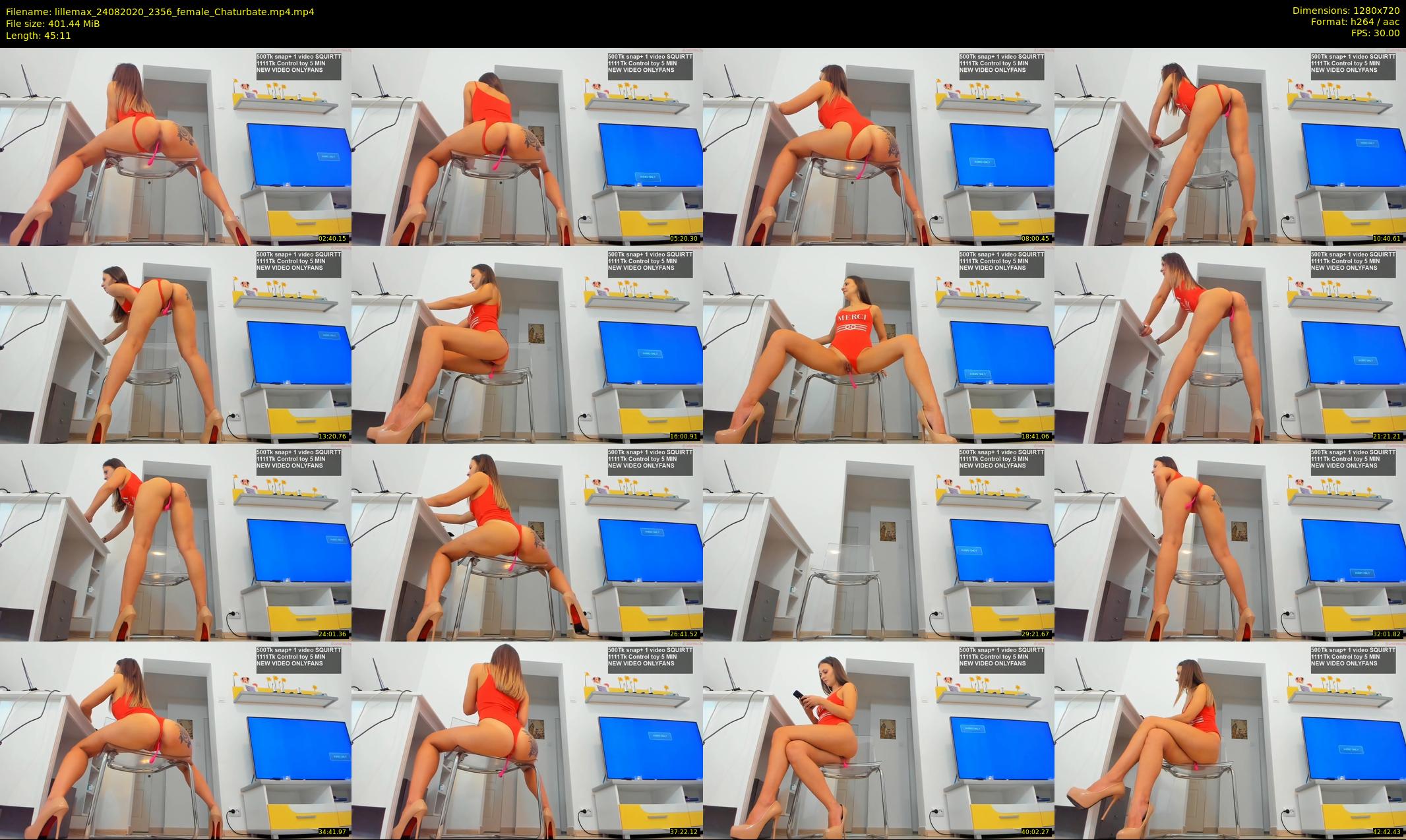 lillemax — 46 minute Chaturbate female cam show recording, 720p, Aug 24, 2020