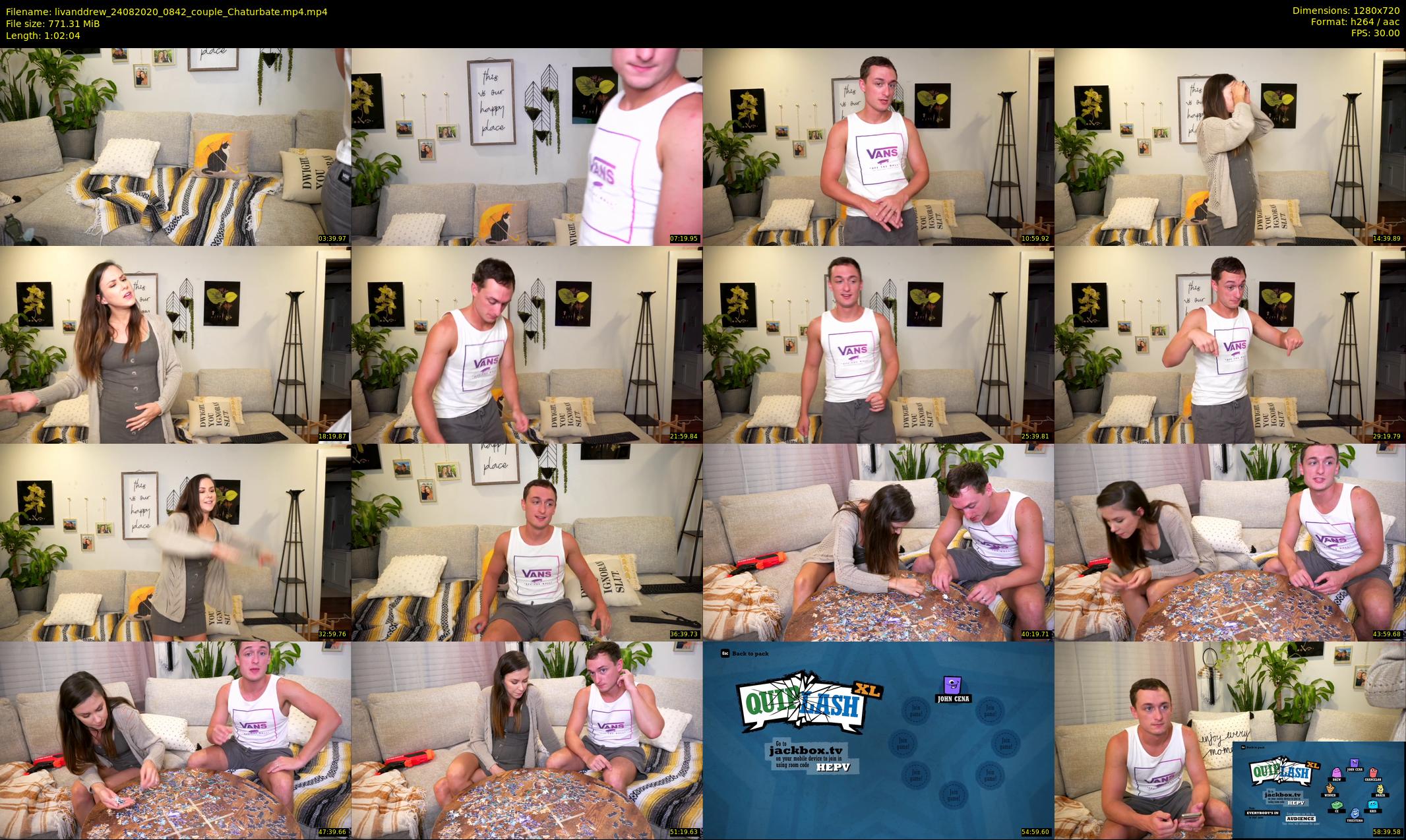 livanddrew — 63 minute Chaturbate couple cam show recording, 720p, Aug 24, 2020