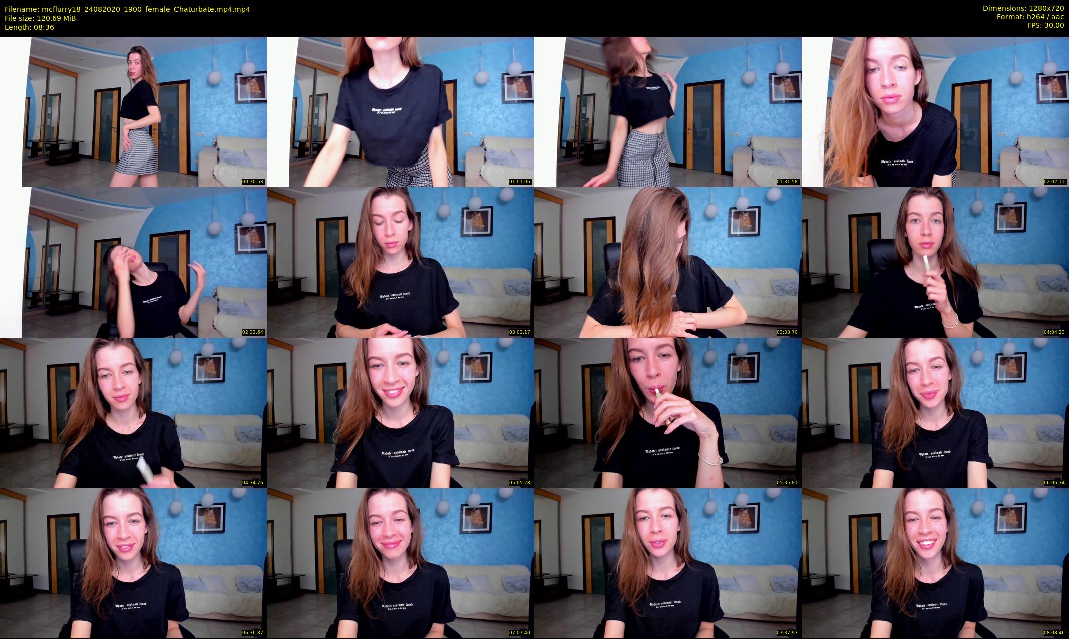 mcflurry18 — 9 minute Chaturbate female cam show recording, 720p, Aug 24, 2020
