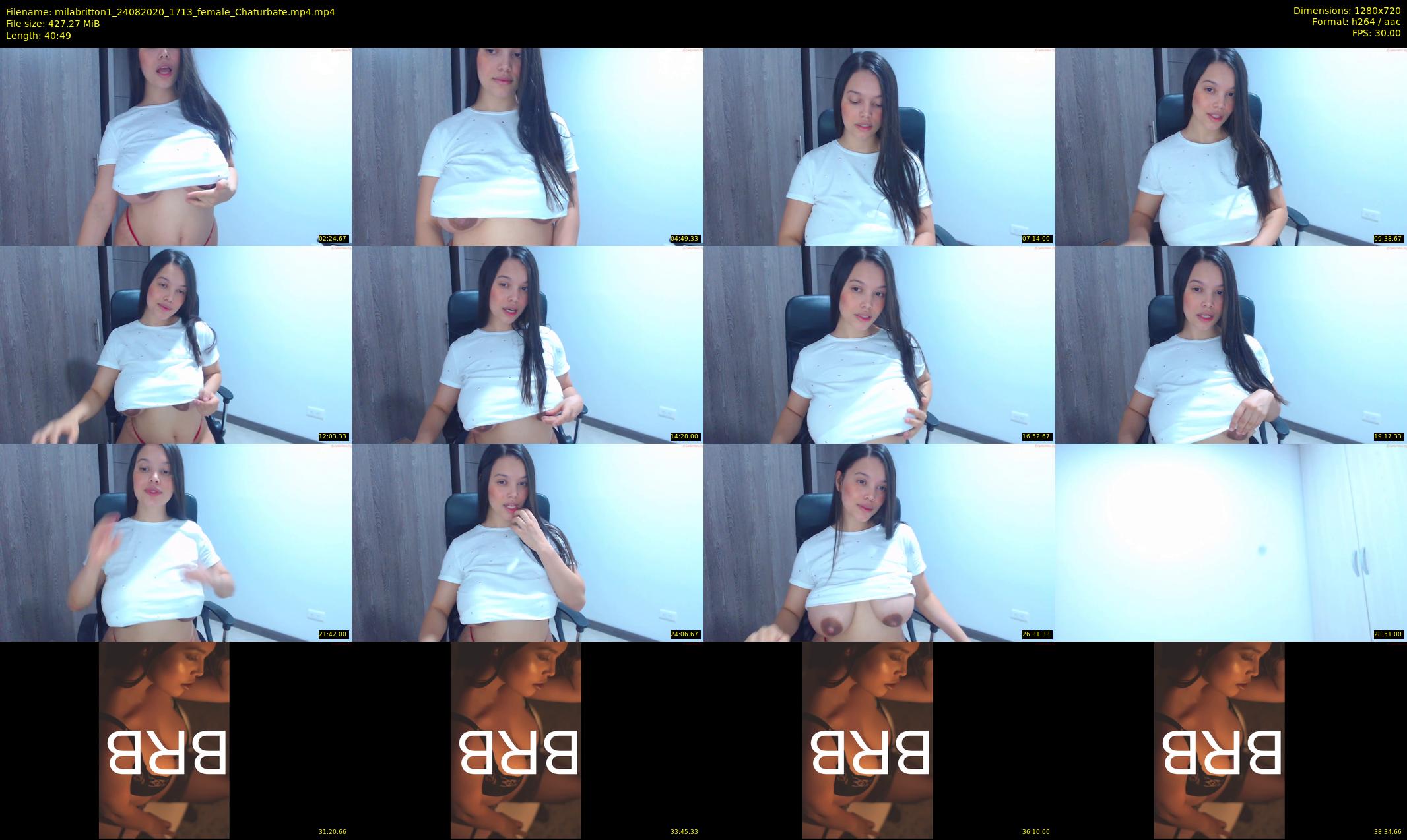 milabritton1 — 41 minute Chaturbate female cam show recording, 720p, Aug 24, 2020