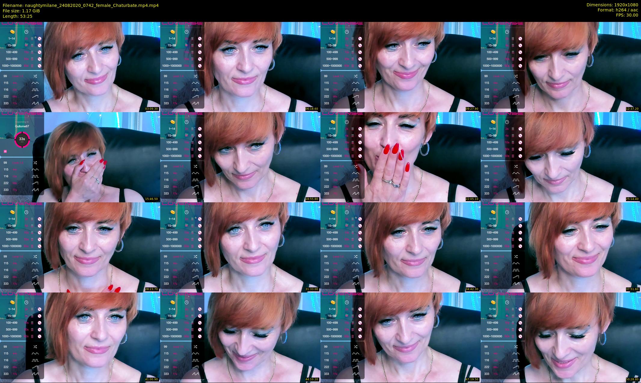 naughtymilane — 54 minute Chaturbate female cam show recording, 1080p, Aug 24, 2020
