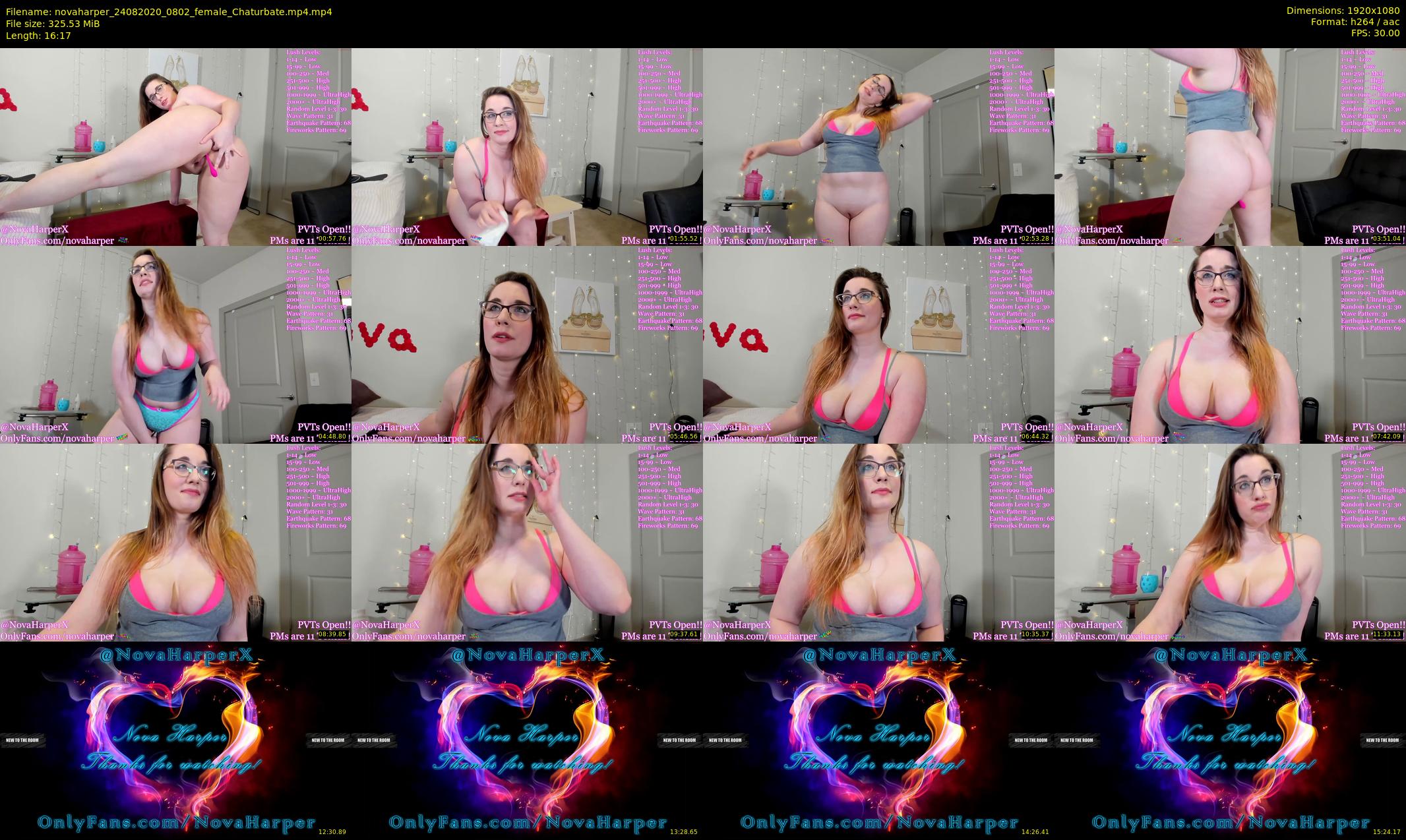 novaharper — 17 minute Chaturbate female cam show recording, 1080p, Aug 24, 2020