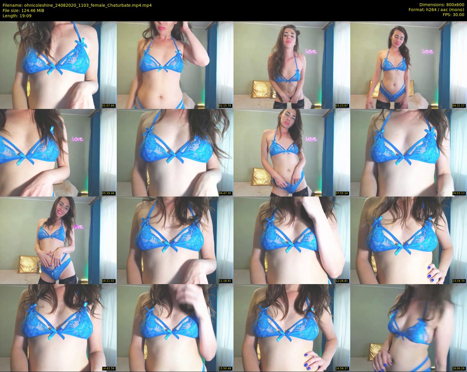 ohnicoleshine — 20 minute Chaturbate female cam show recording, 480p, Aug 24, 2020
