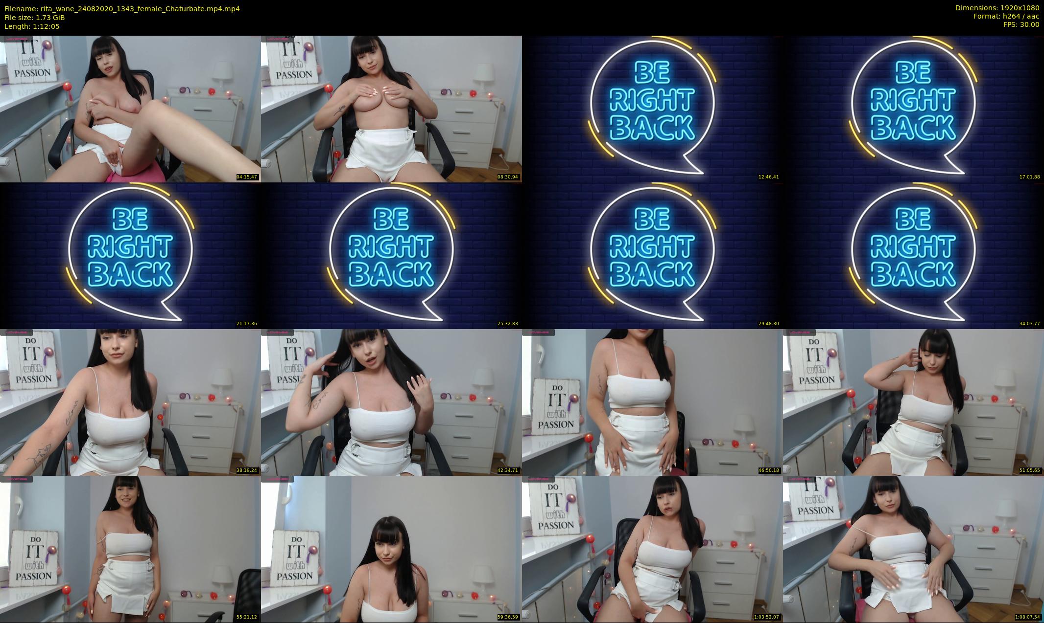 rita_wane — 73 minute Chaturbate female cam show recording, 1080p, Aug 24, 2020