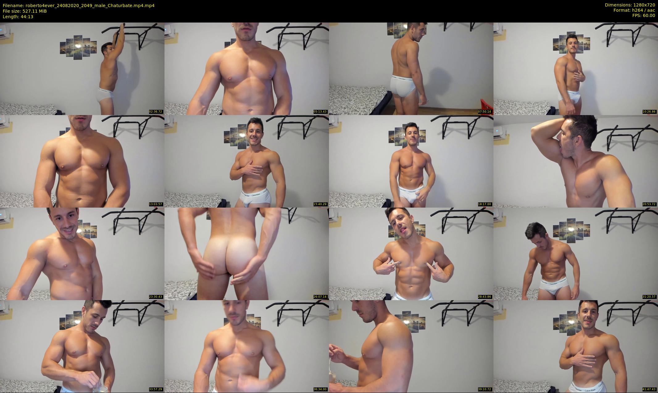 roberto4ever — 45 minute Chaturbate male cam show recording, 720p, Aug 24, 2020