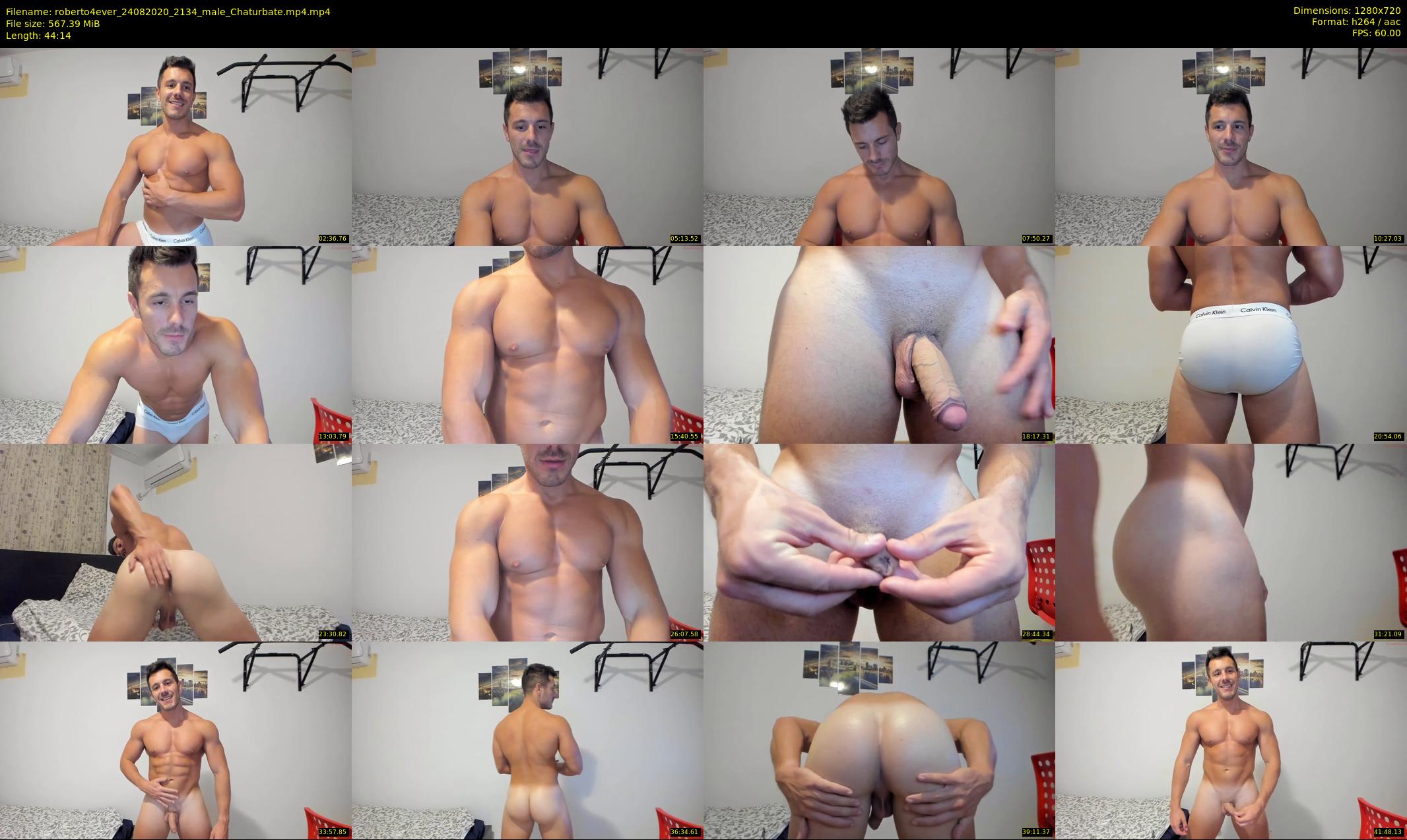 roberto4ever — 45 minute Chaturbate male cam show recording, 720p, Aug 24, 2020