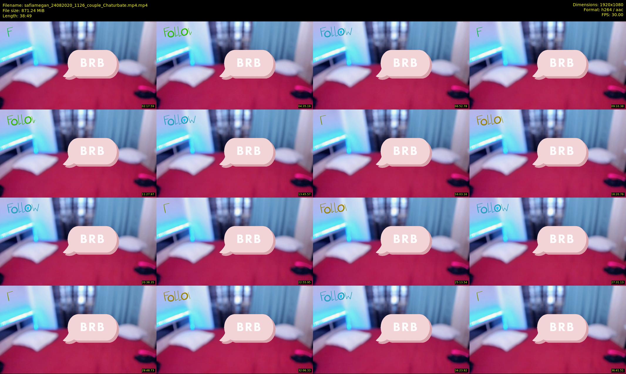 safiamegan — 39 minute Chaturbate couple cam show recording, 1080p, Aug 24, 2020
