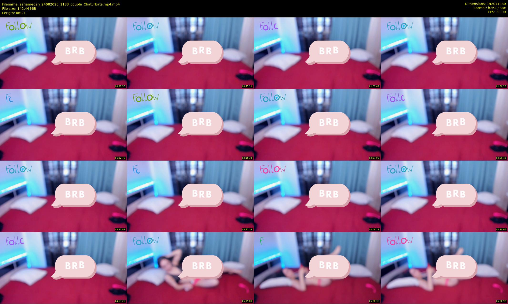 safiamegan — 7 minute Chaturbate couple cam show recording, 1080p, Aug 24, 2020
