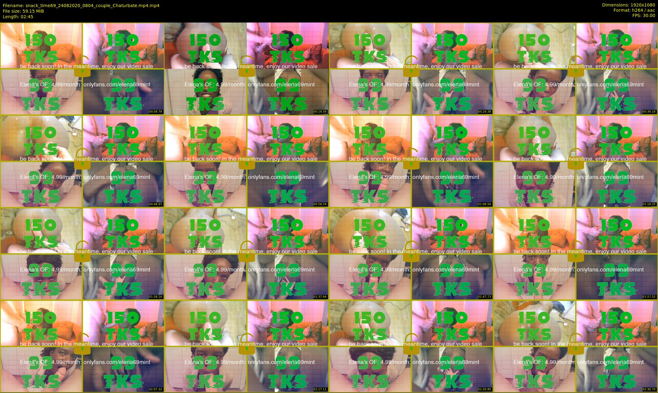 snack_time69 — 3 minute Chaturbate couple cam show recording, 1080p, Aug 24, 2020