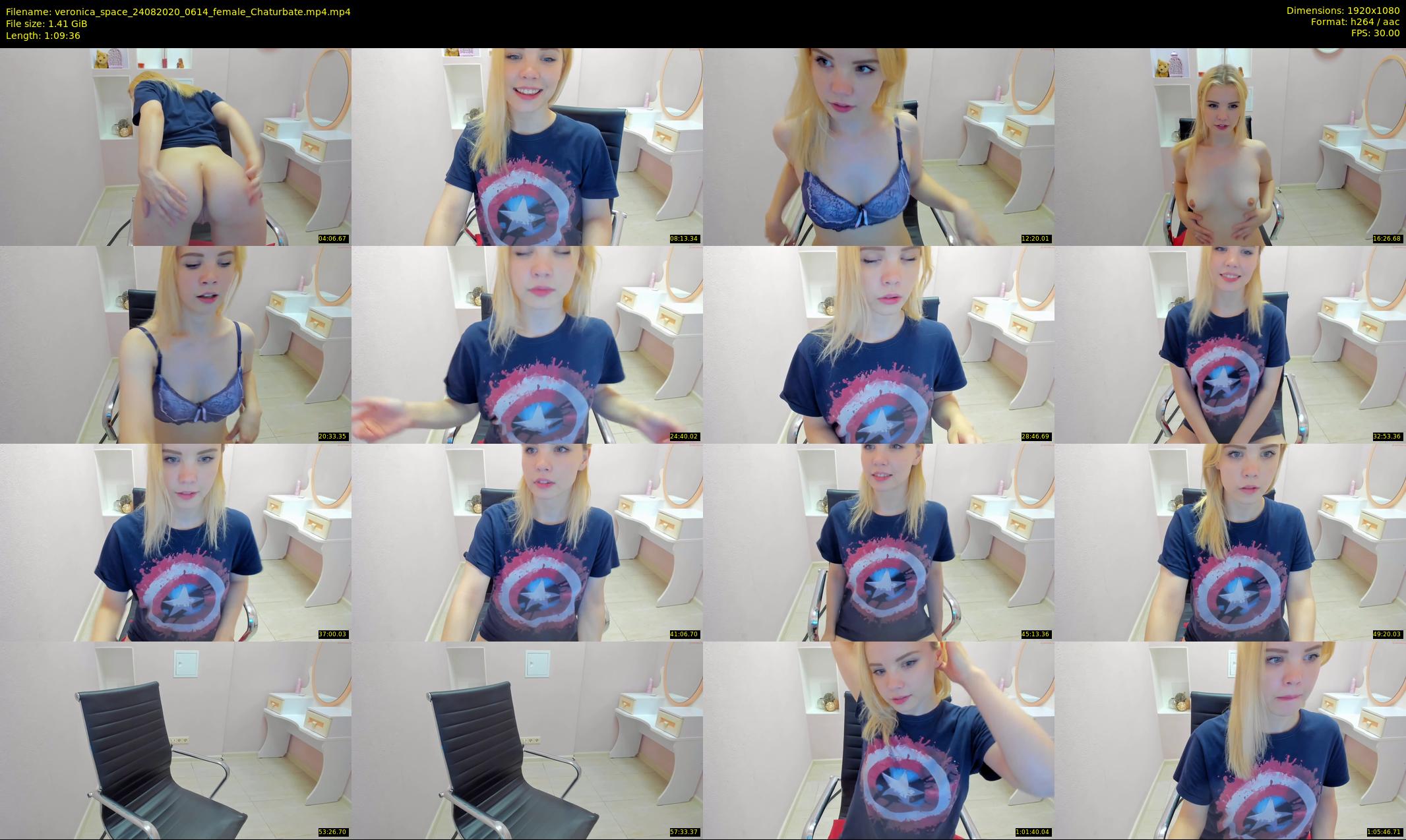 veronica_space — 70 minute Chaturbate female cam show recording, 1080p, Aug 24, 2020
