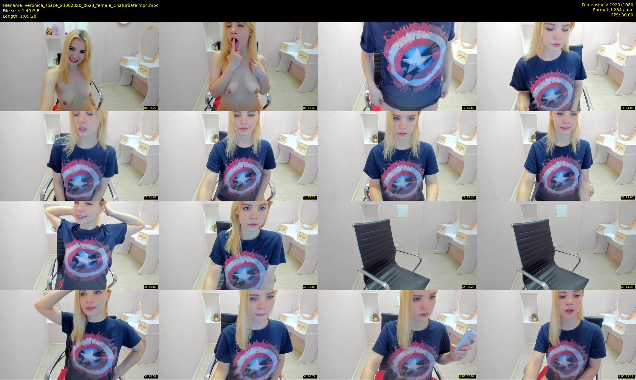 veronica_space — 70 minute Chaturbate female cam show recording, 1080p, Aug 24, 2020