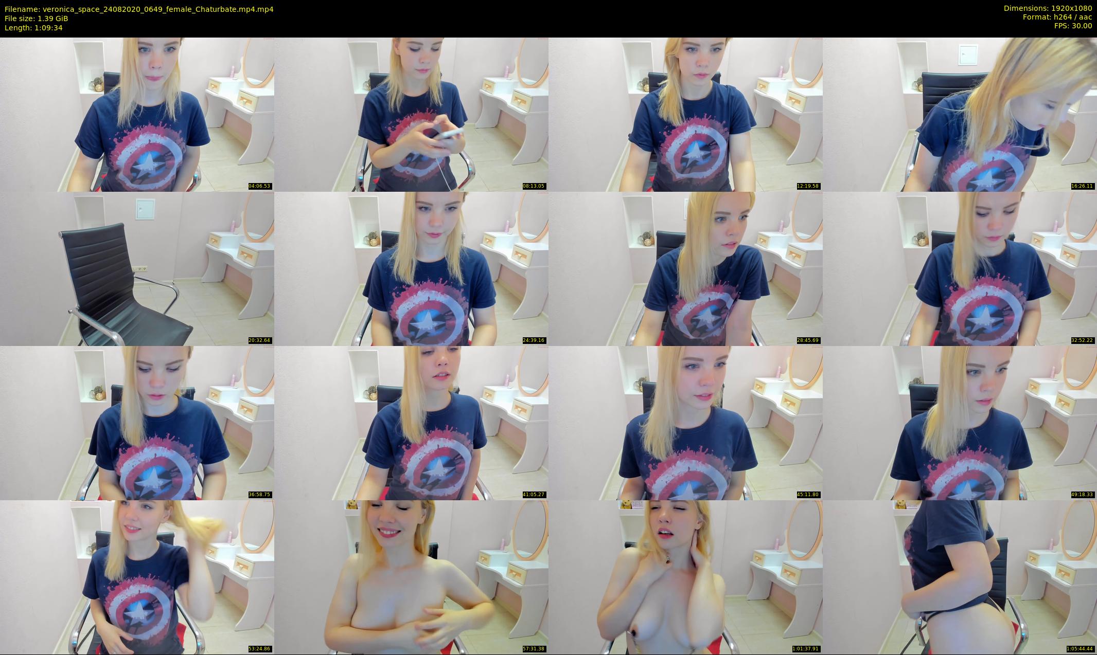 veronica_space — 70 minute Chaturbate female cam show recording, 1080p, Aug 24, 2020