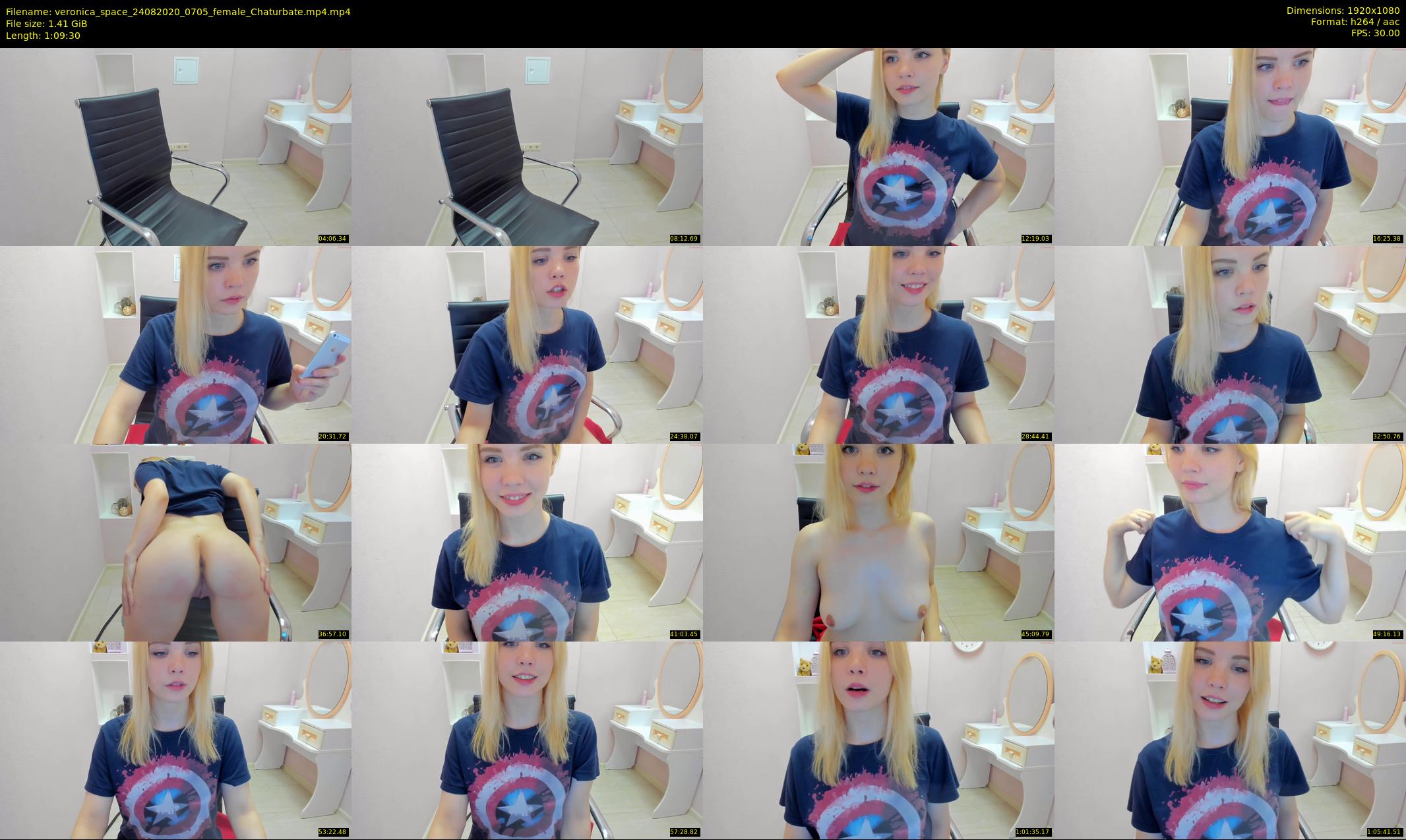 veronica_space — 70 minute Chaturbate female cam show recording, 1080p, Aug 24, 2020