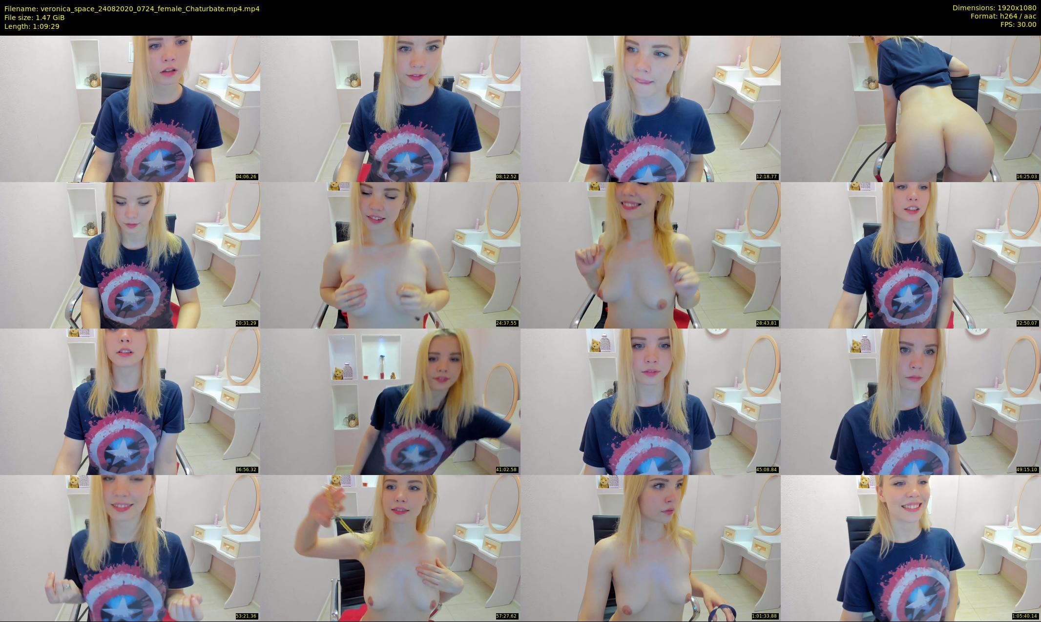veronica_space — 70 minute Chaturbate female cam show recording, 1080p, Aug 24, 2020
