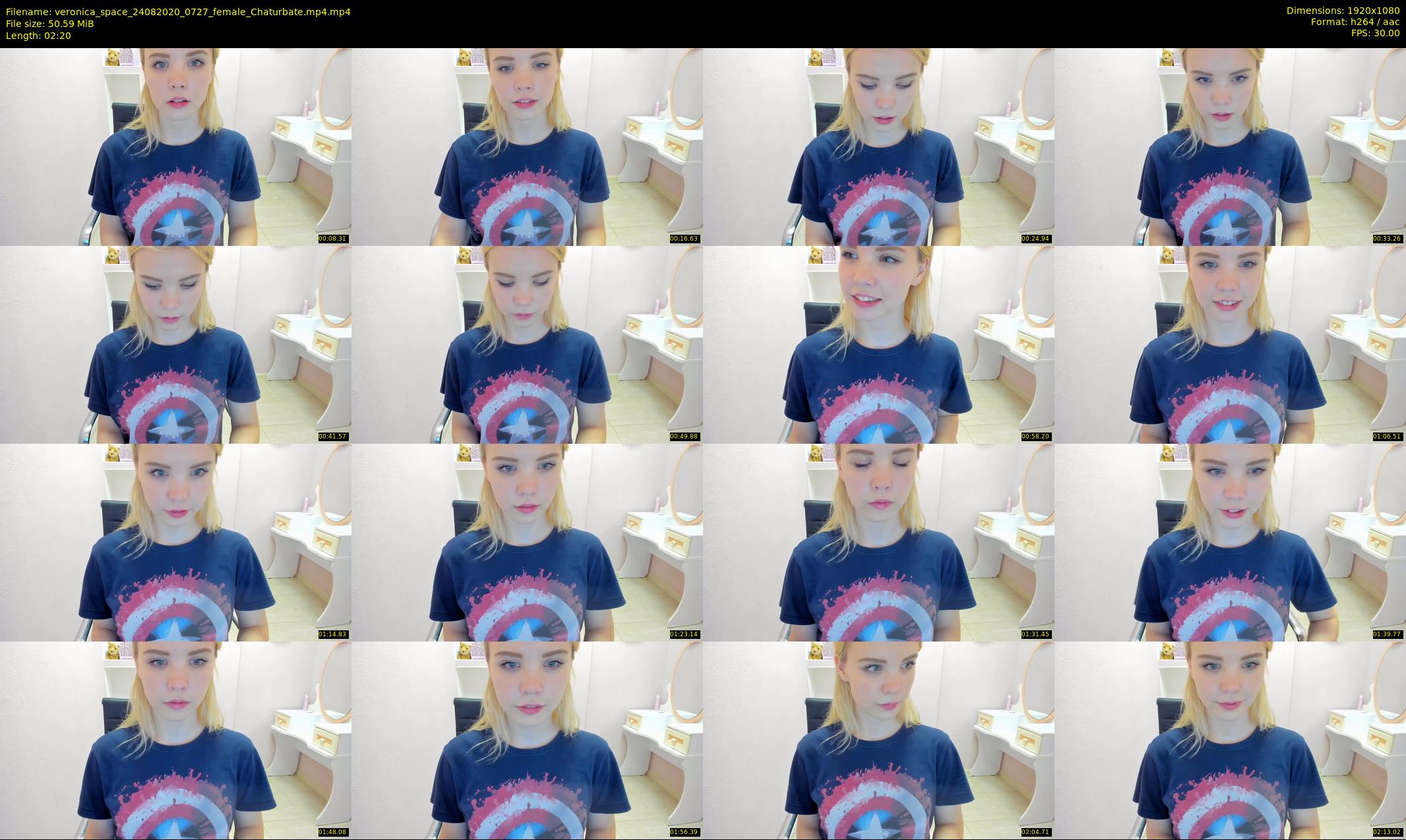 veronica_space — 3 minute Chaturbate female cam show recording, 1080p, Aug 24, 2020