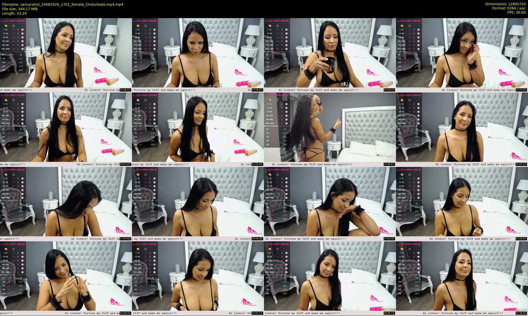 zamarahot — 34 minute Chaturbate female cam show recording, 720p, Aug 24, 2020