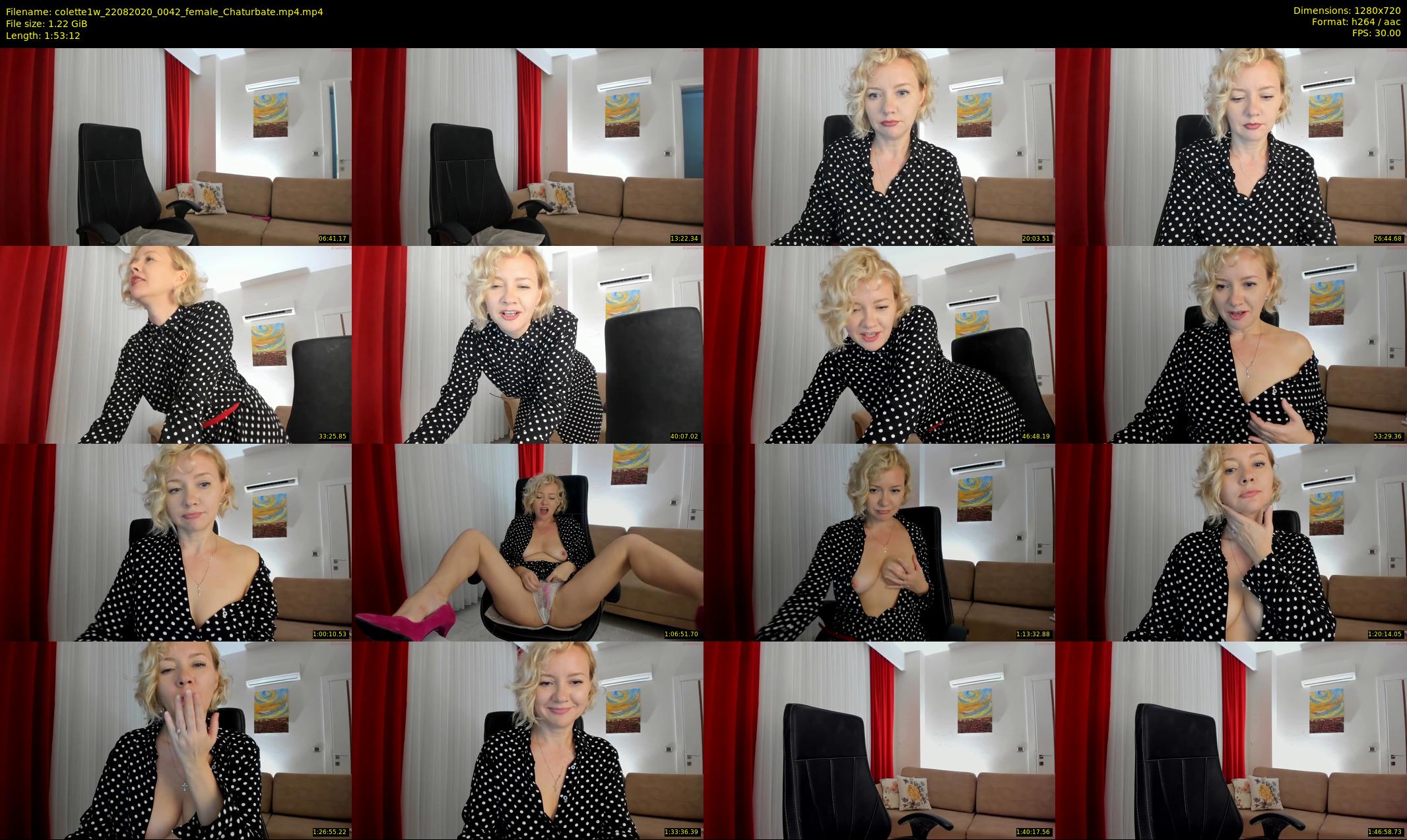 colette1w — 114 minute Chaturbate female cam show recording, 720p, Aug 22, 2020