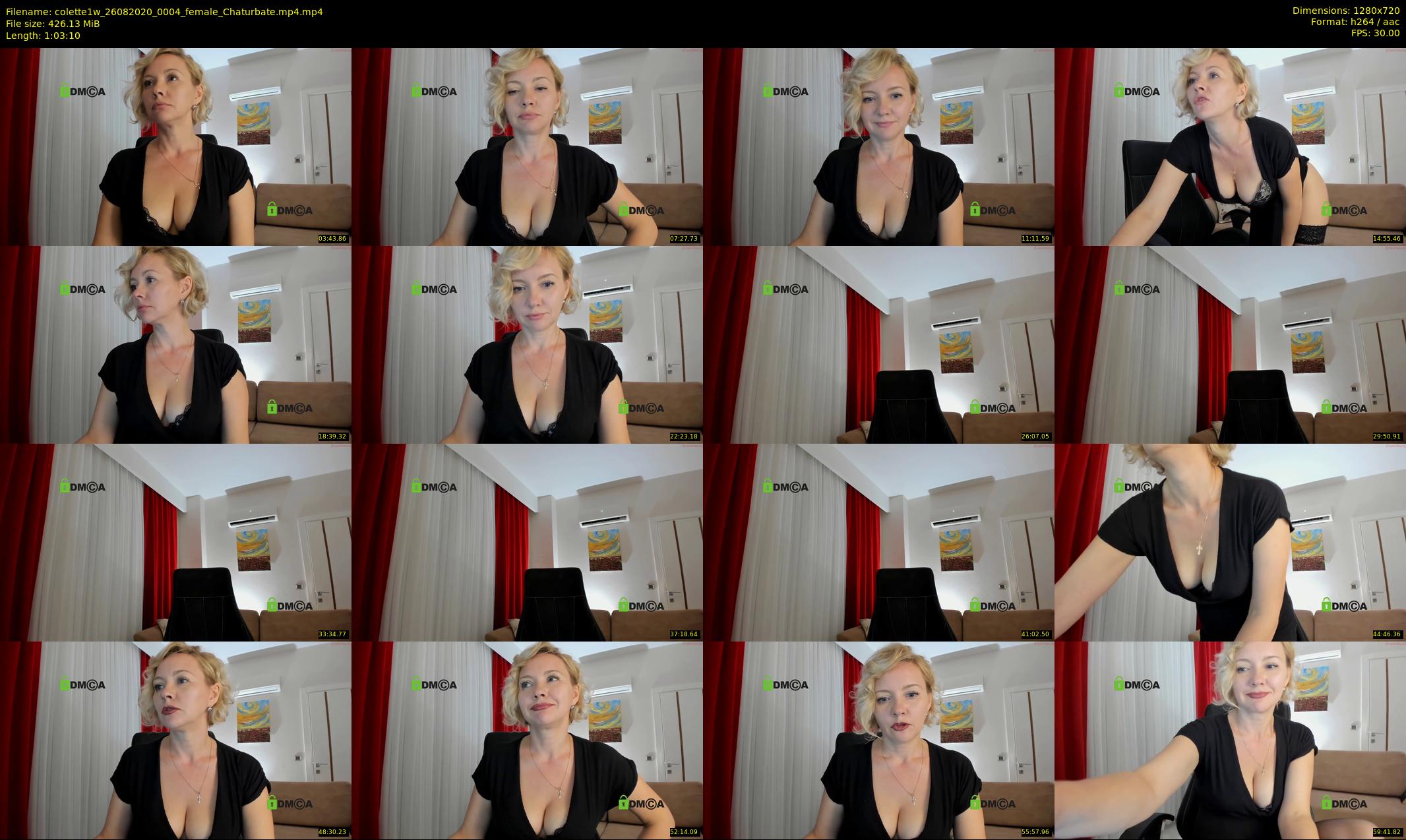 colette1w — 64 minute Chaturbate female cam show recording, 720p, Aug 26, 2020
