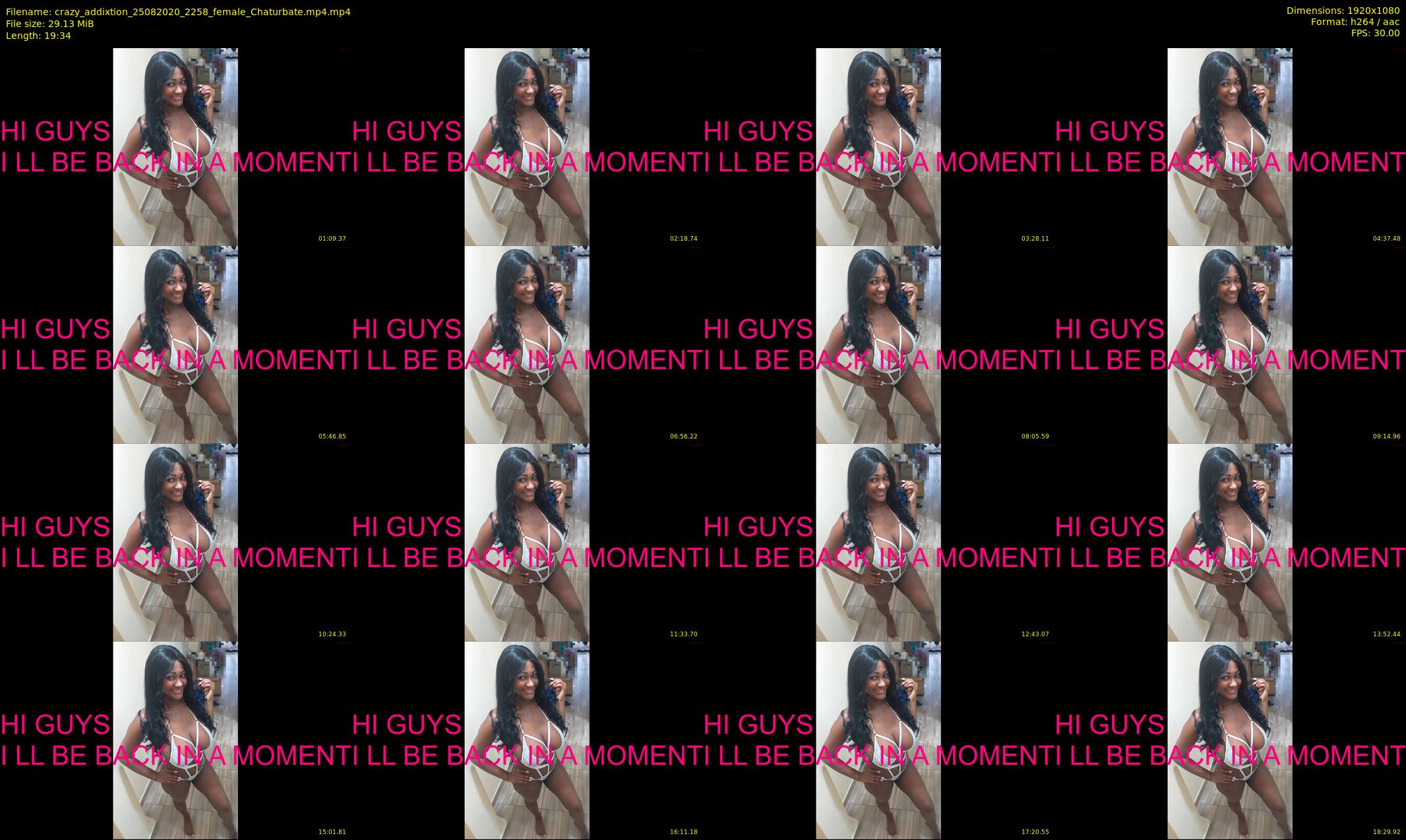 crazy_addixtion — 20 minute Chaturbate female cam show recording, 1080p, Aug 25, 2020