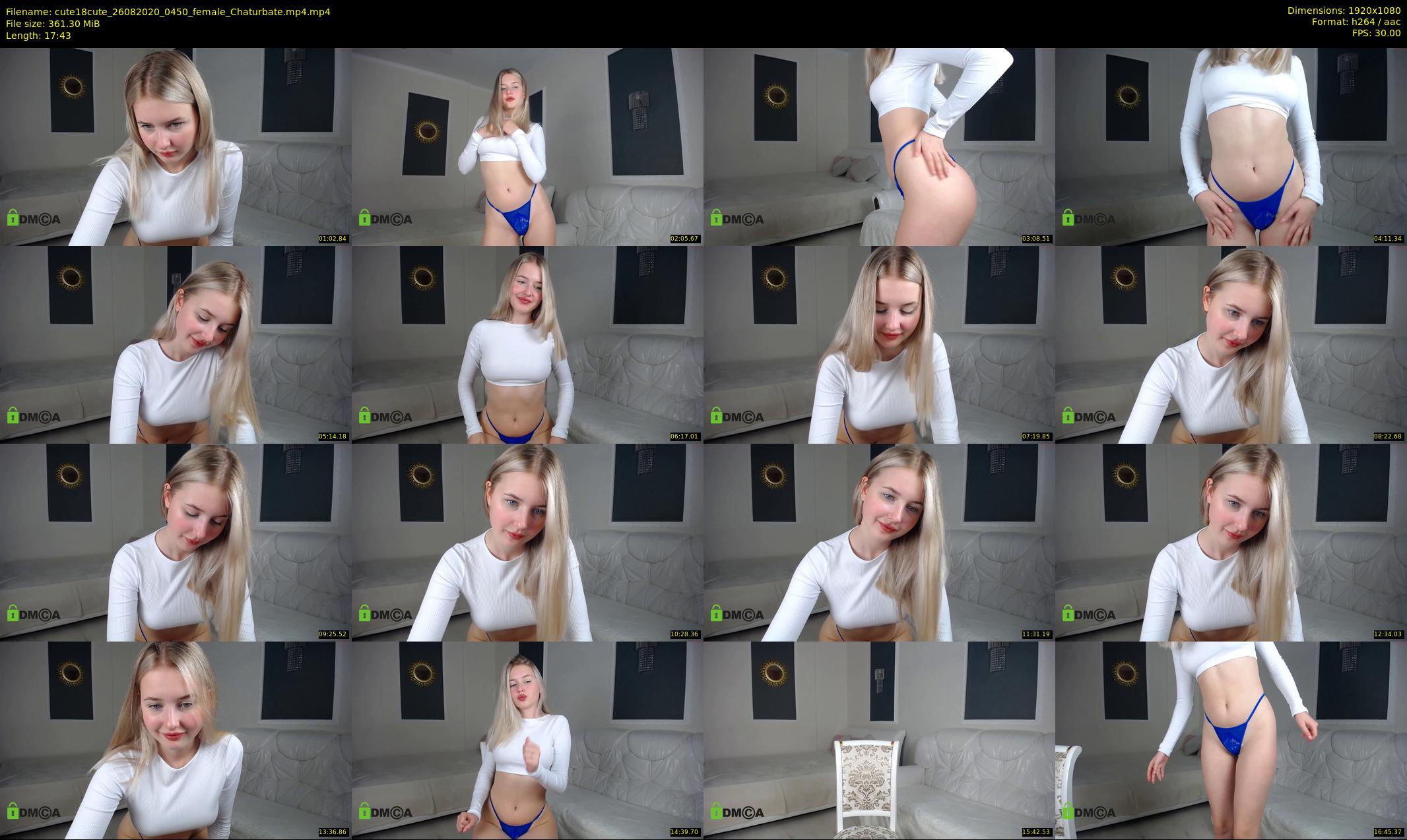cute18cute — 18 minute Chaturbate female cam show recording, 1080p, Aug 26, 2020