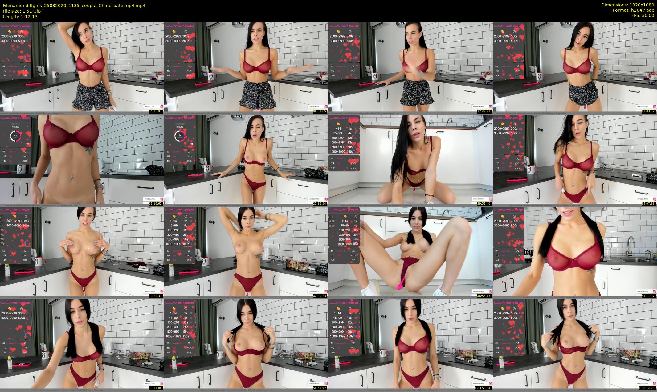 diffgirls — 73 minute Chaturbate female cam show recording, 1080p, Aug 25, 2020