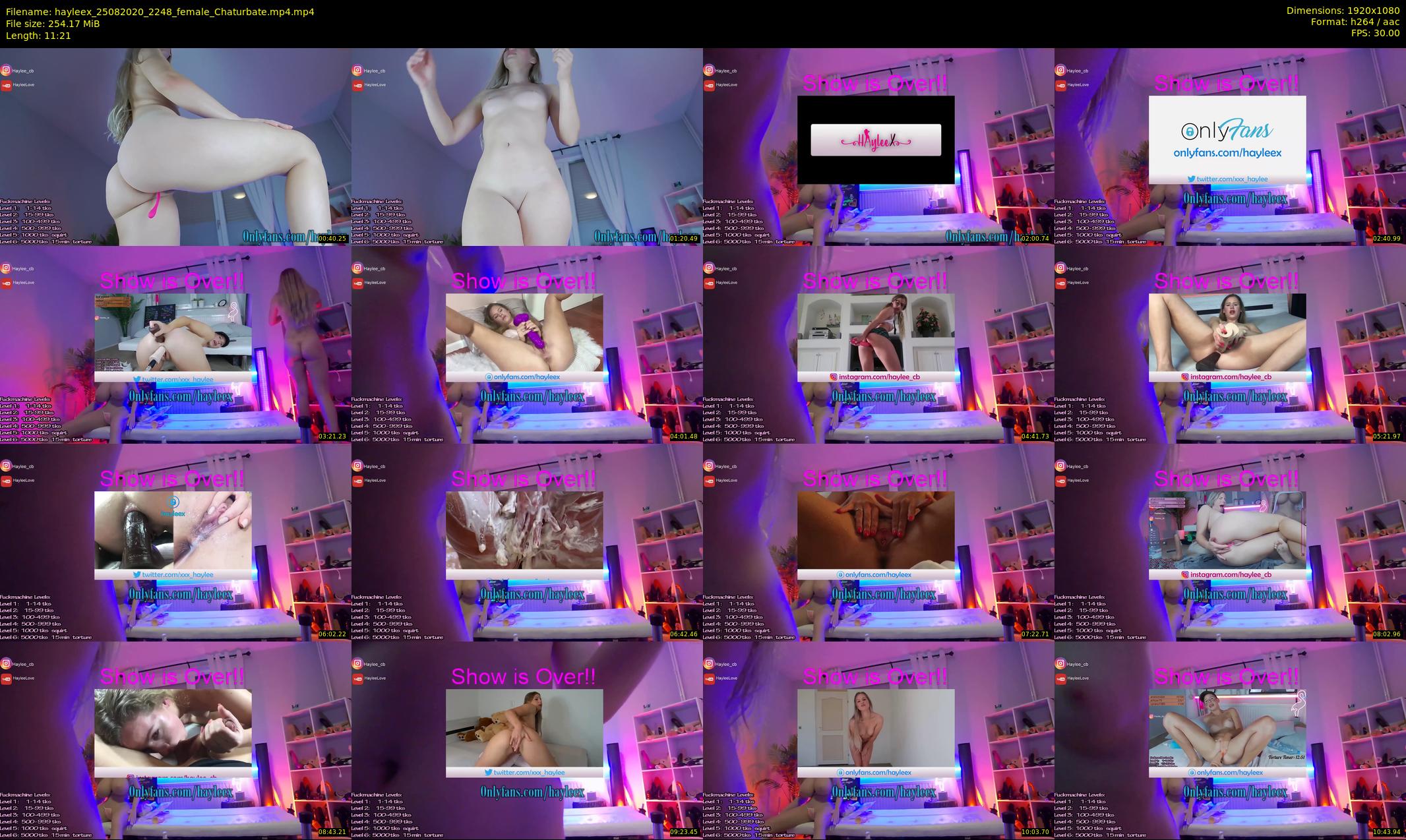 hayleex — 12 minute Chaturbate female cam show recording, 1080p, Aug 25, 2020